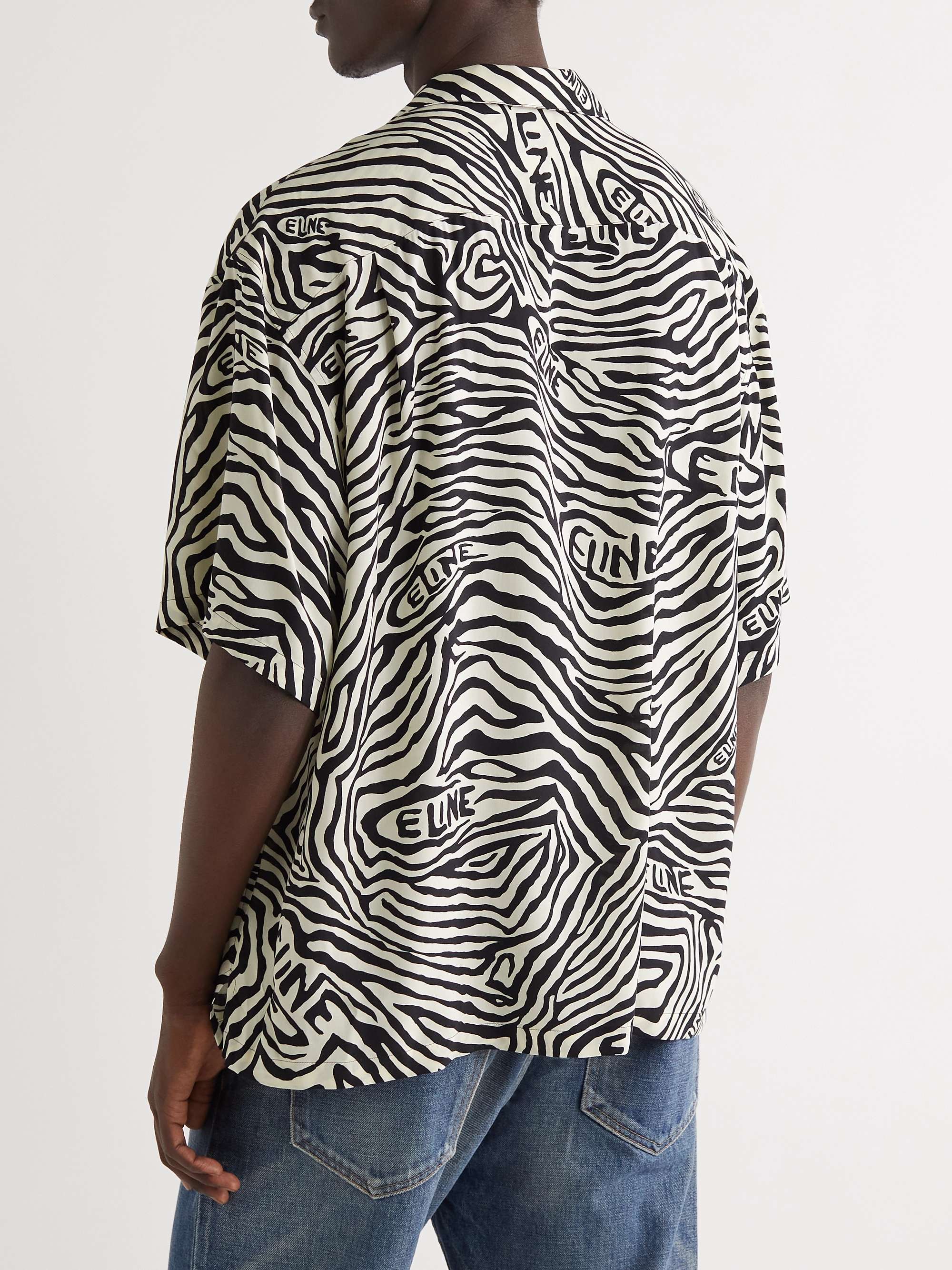 CELINE HOMME Zebra-Print Voile Shirt for Men | MR PORTER
