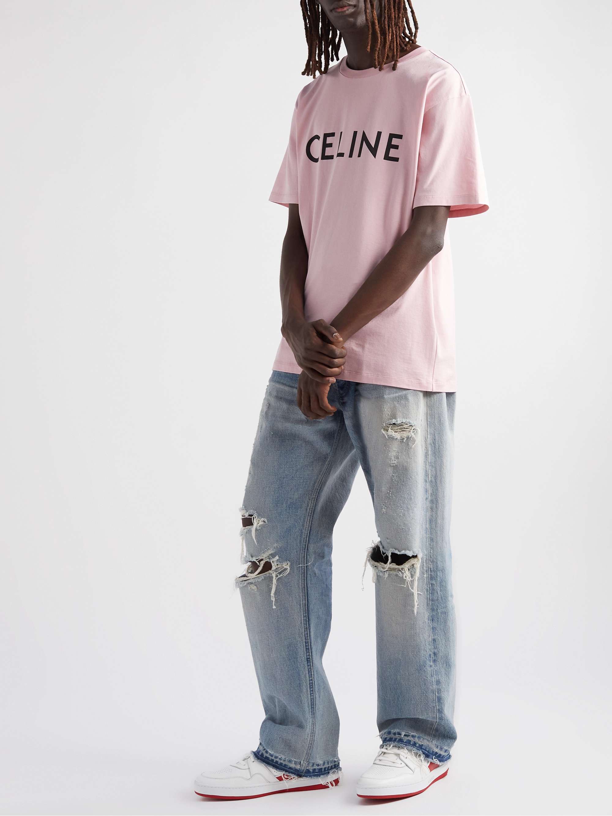 CELINE Triomphe Cotton T-Shirt - Madame N Luxury