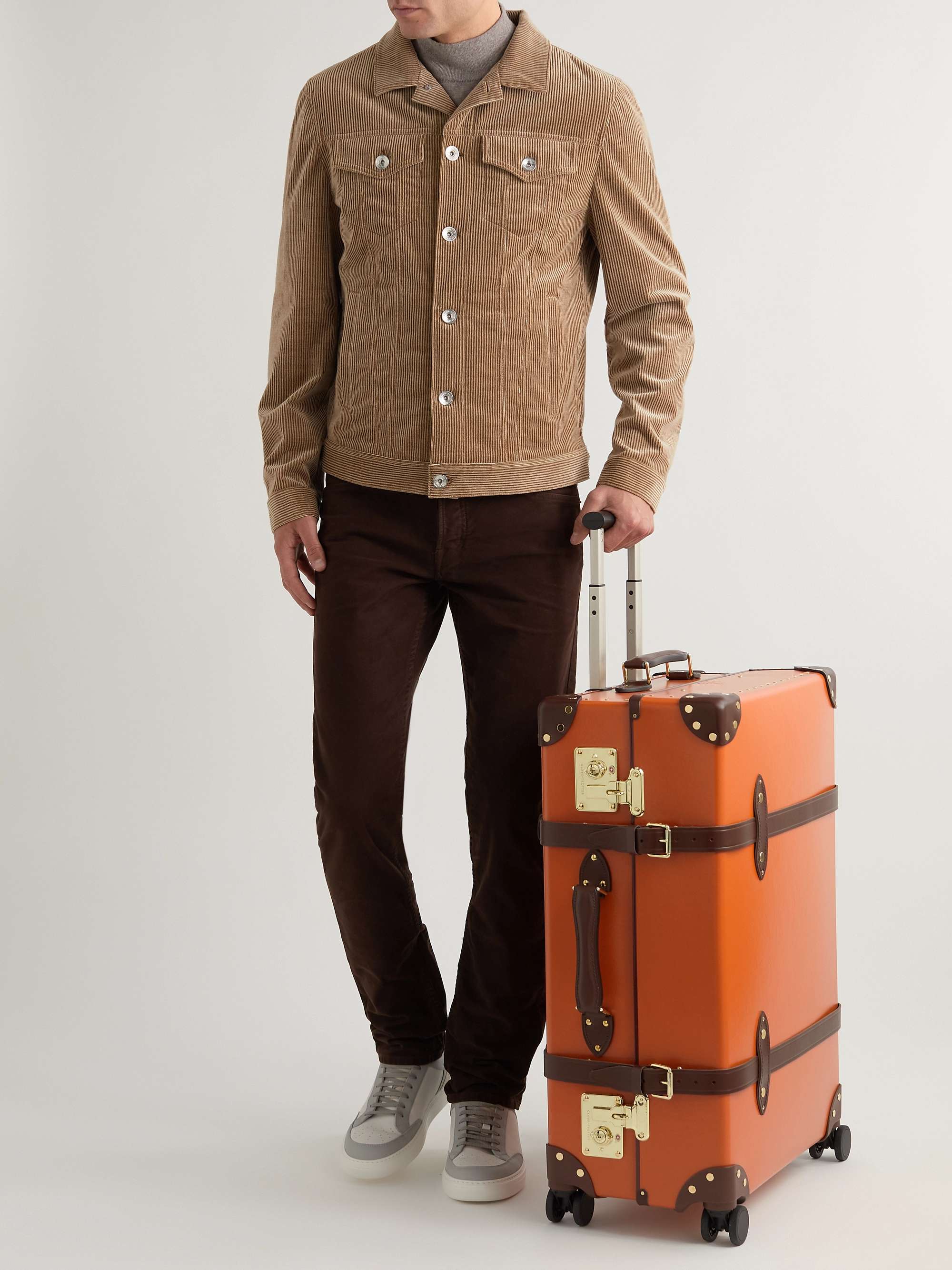GLOBE-TROTTER Centenary Check-In Leather-Trimmed Trolley Suitcase for Men |  MR PORTER