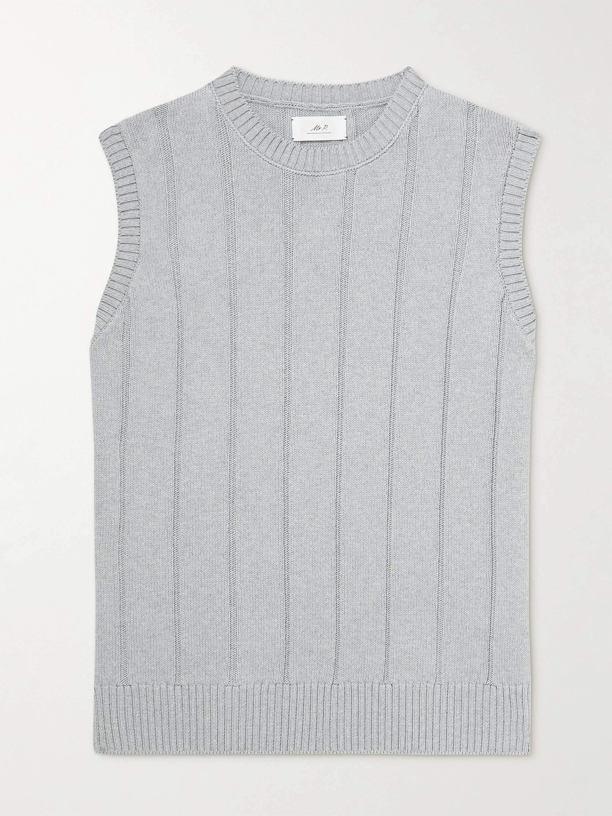 MR P. Ribbed Organic Cotton Vest for Men | MR PORTER