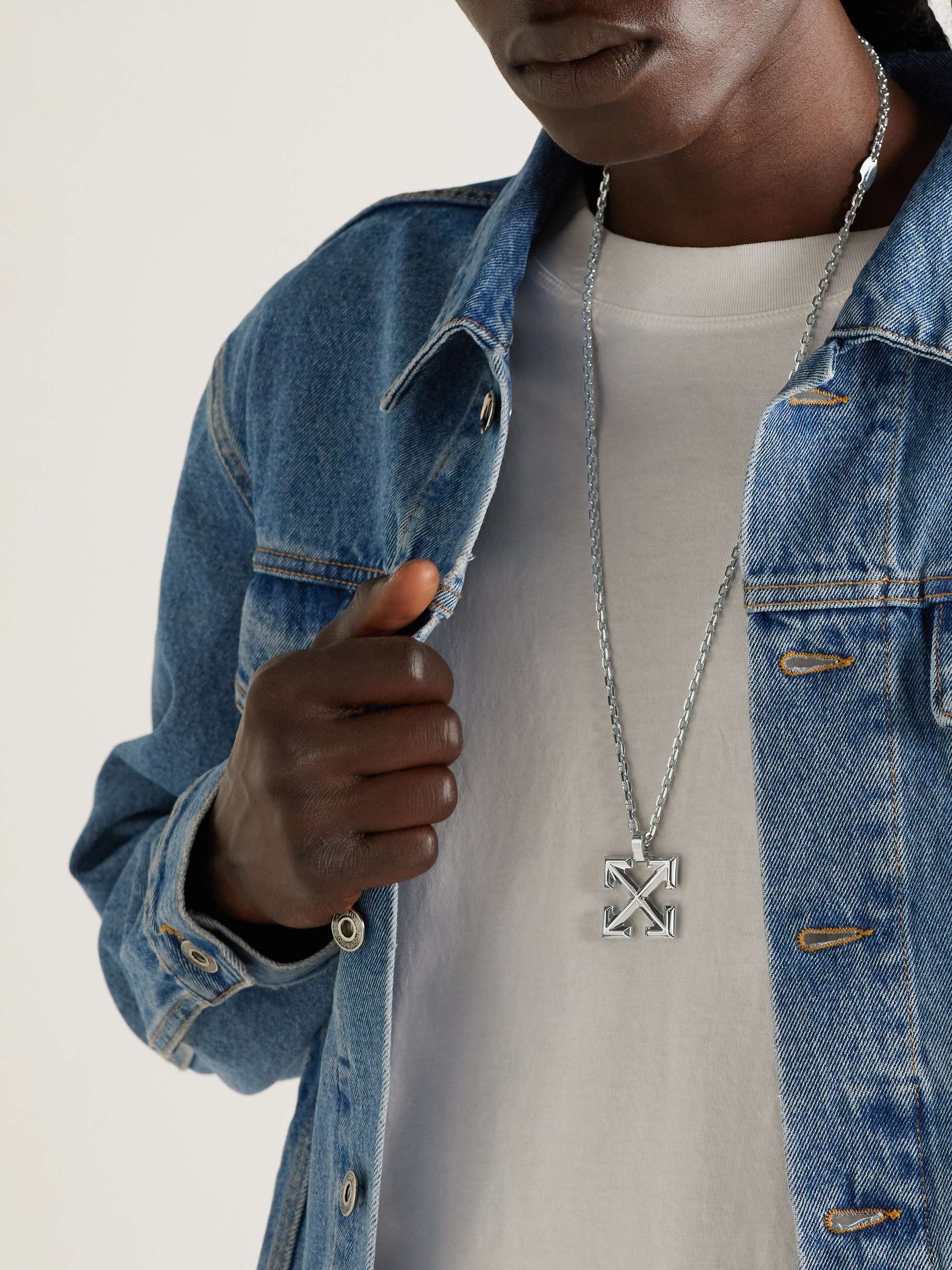 OFF-WHITE Silver-Tone Necklace for Men | MR PORTER