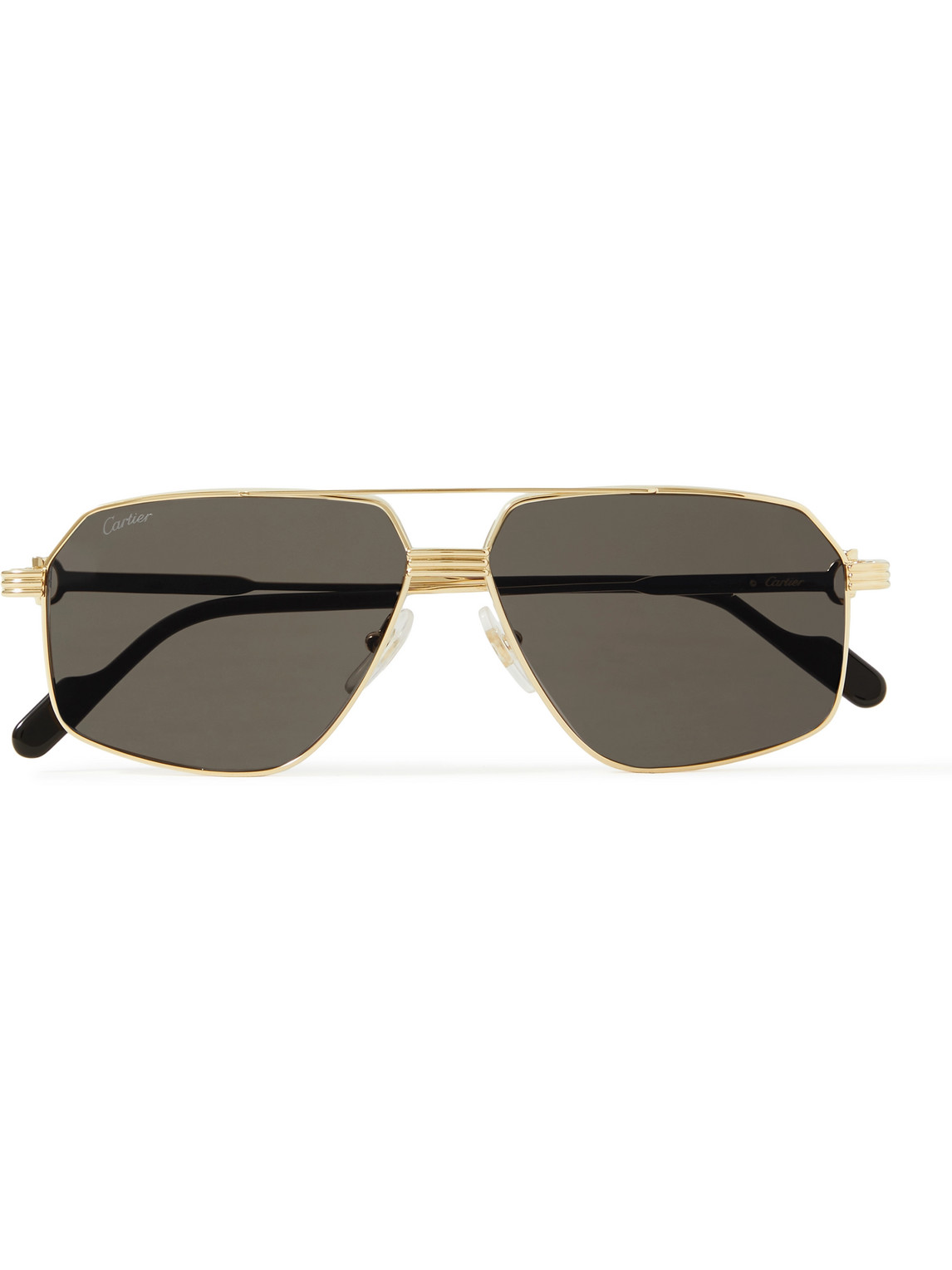 Cartier Aviator-style Gold-tone Sunglasses