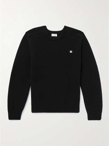 CELINE HOMME Cropped Leopard-Print Dégradé Brushed Cotton-Blend Sweater for  Men