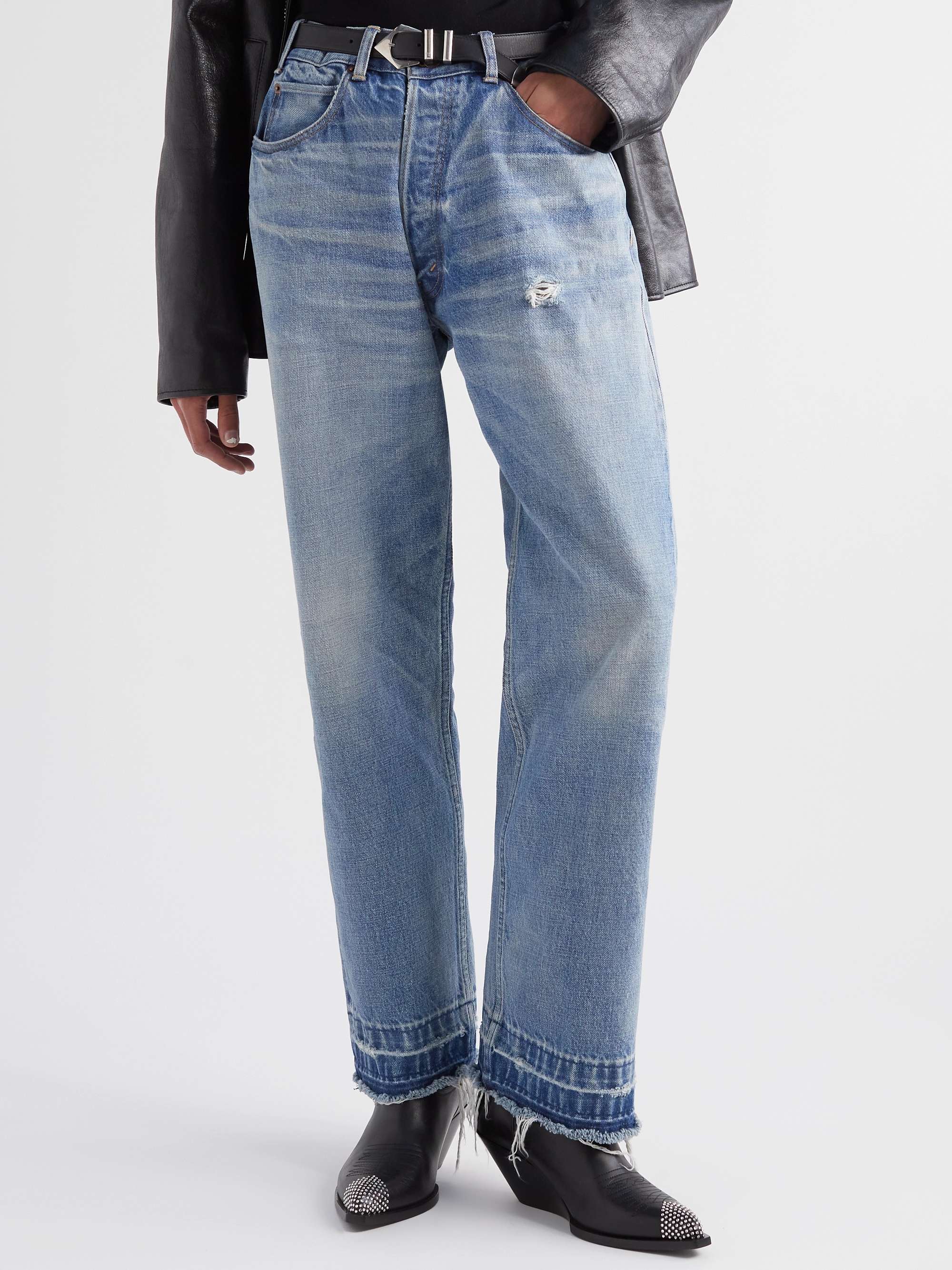 CELINE HOMME Wesley Straight-Leg Distressed Jeans | MR PORTER