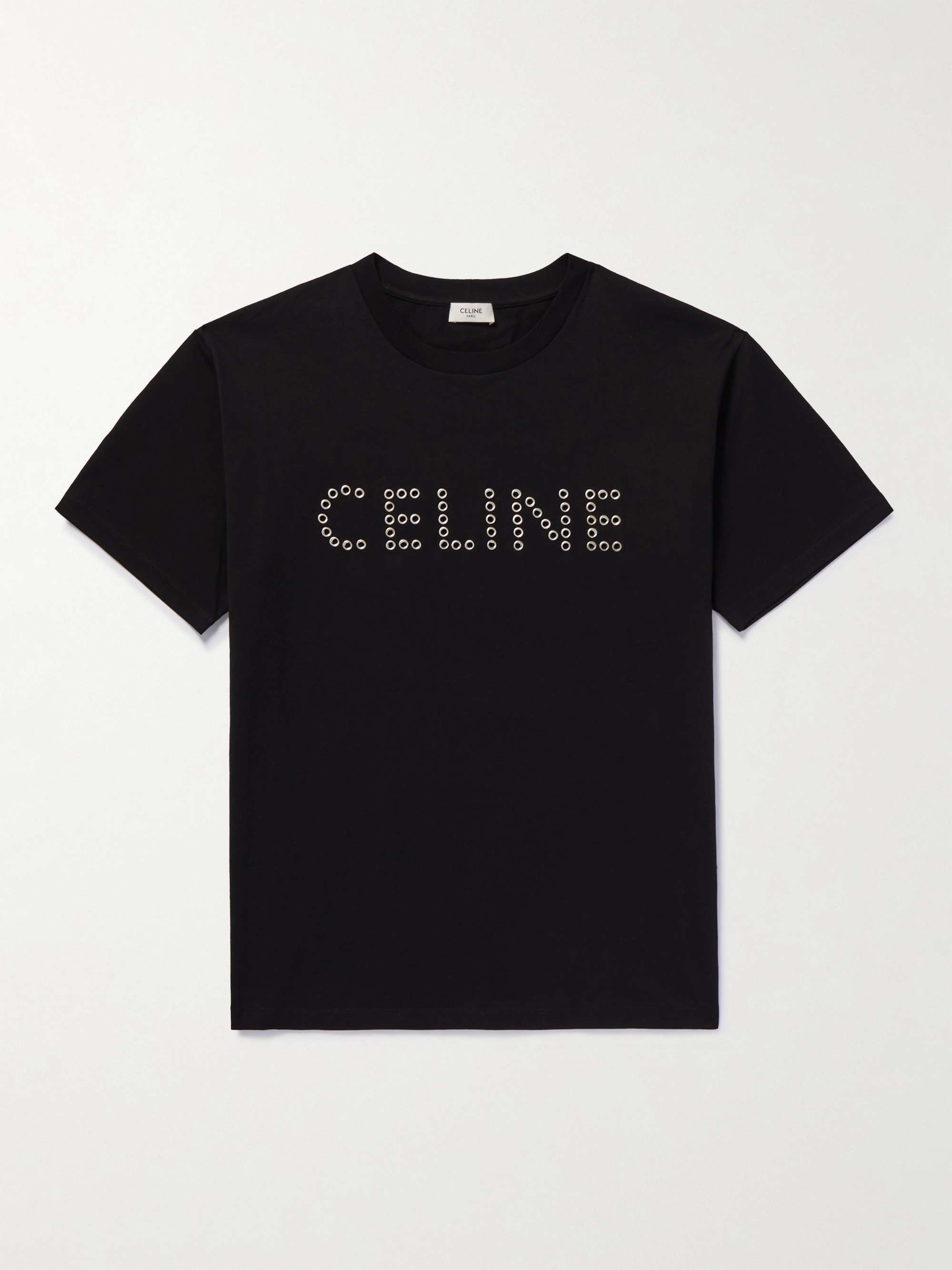 Black Gaffer Oversized Logo-Embroidered Appliquéd Cotton-Jersey T-Shirt |  BALENCIAGA | MR PORTER