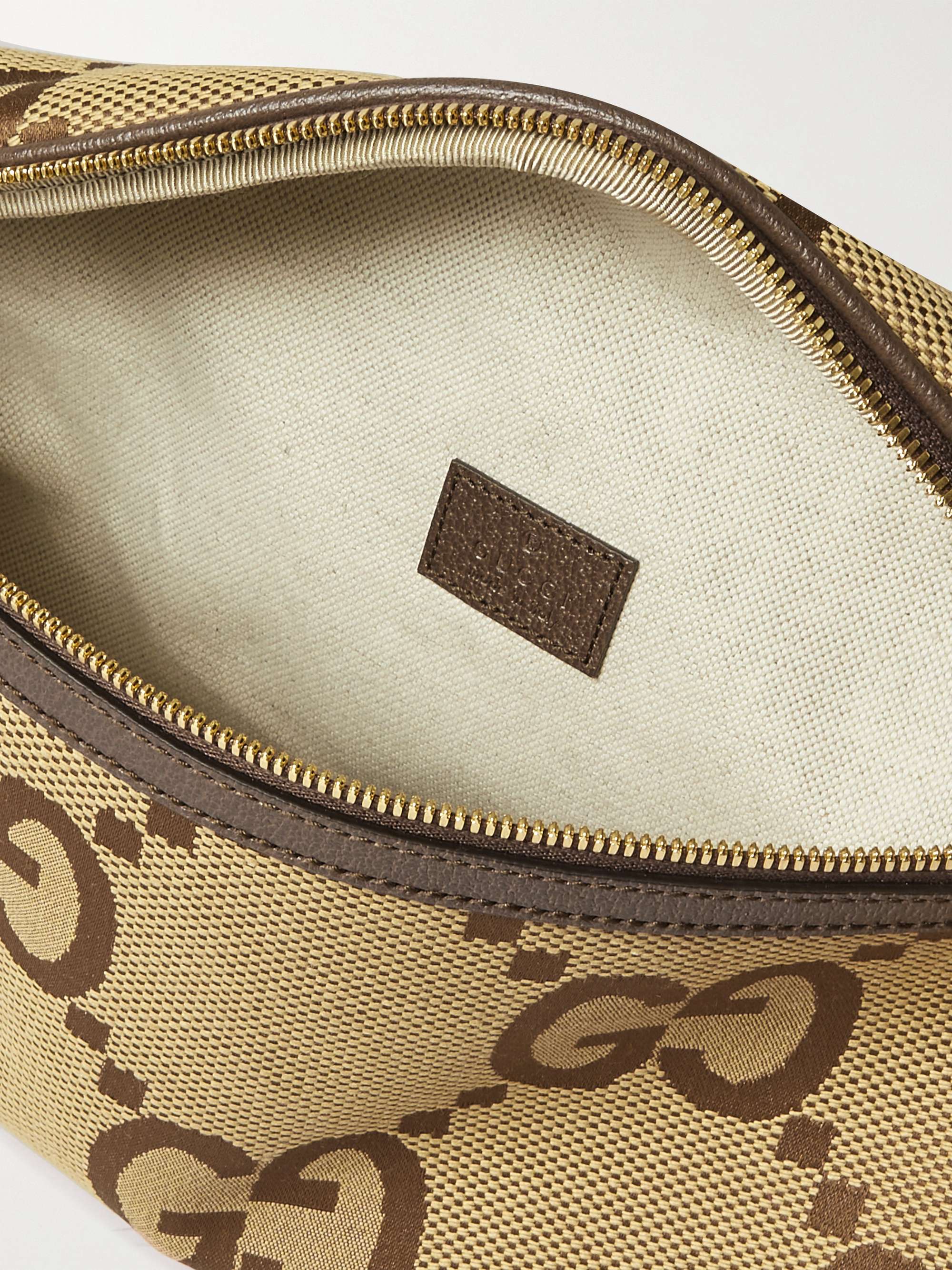 GUCCI Logo-Jacquard Canvas Belt Bag for Men | MR PORTER
