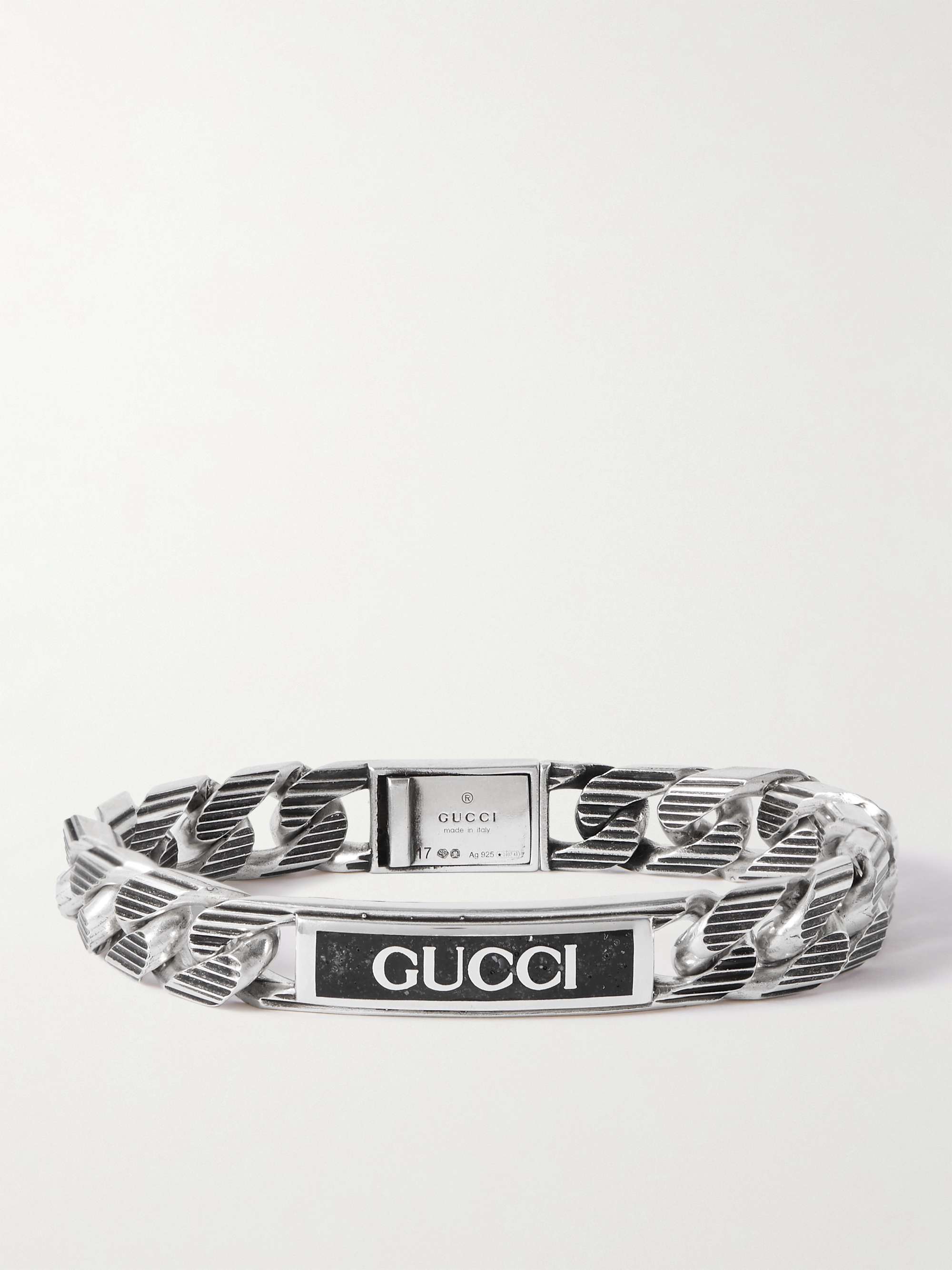 Gucci Men's Sterling Silver Chain Bracelet