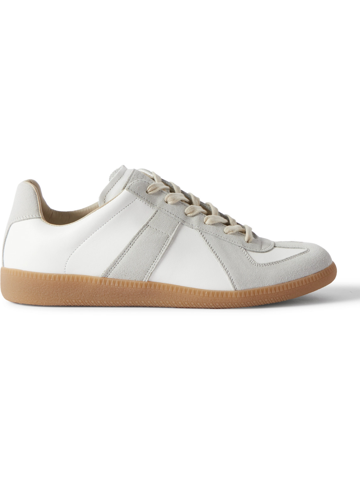 Maison Margiela - Replica Leather And Suede Sneakers - Men - White - EU 39  voor mannen