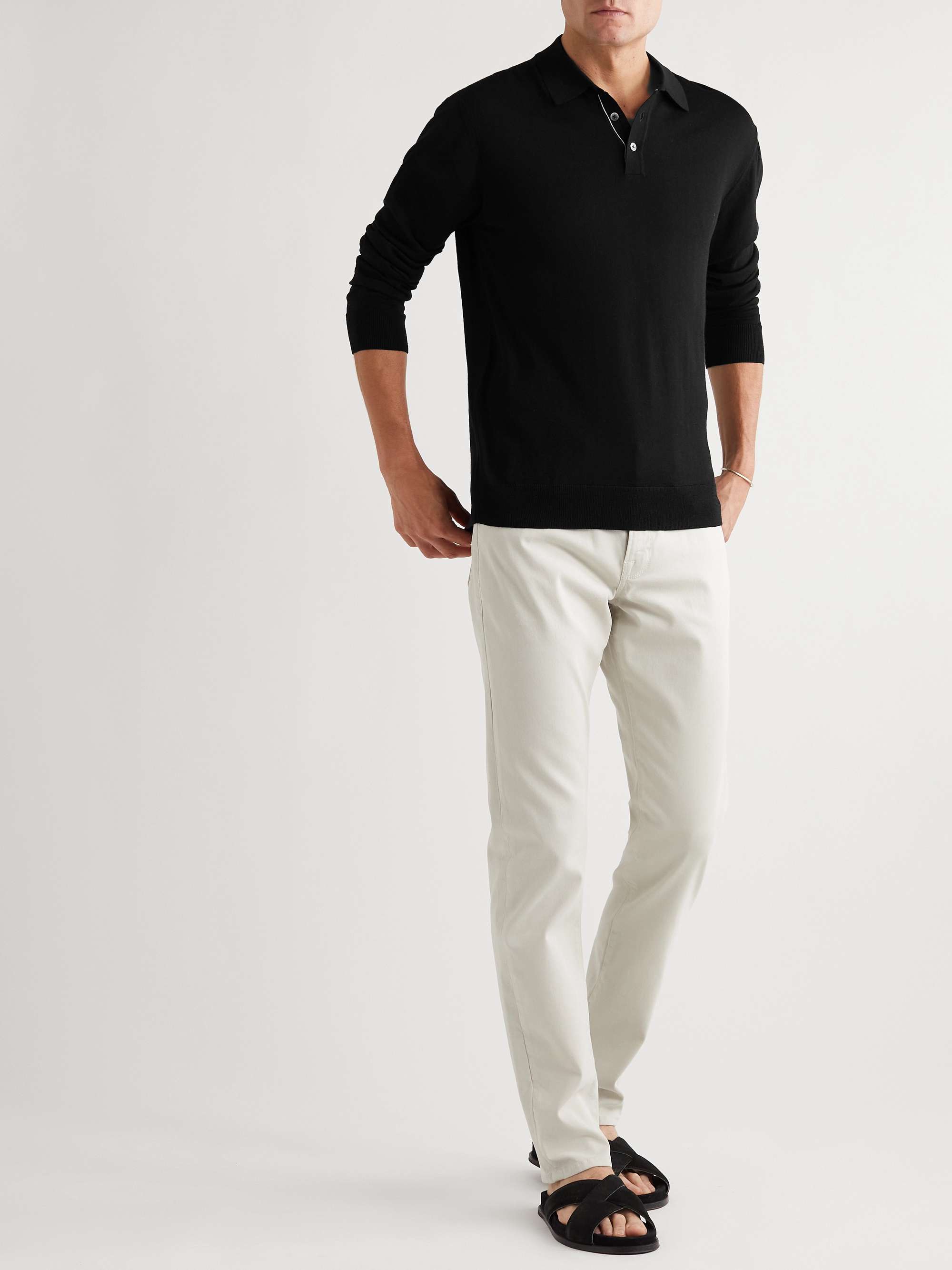 MR P. Slim-Fit Merino Wool Polo Shirt for Men | MR PORTER