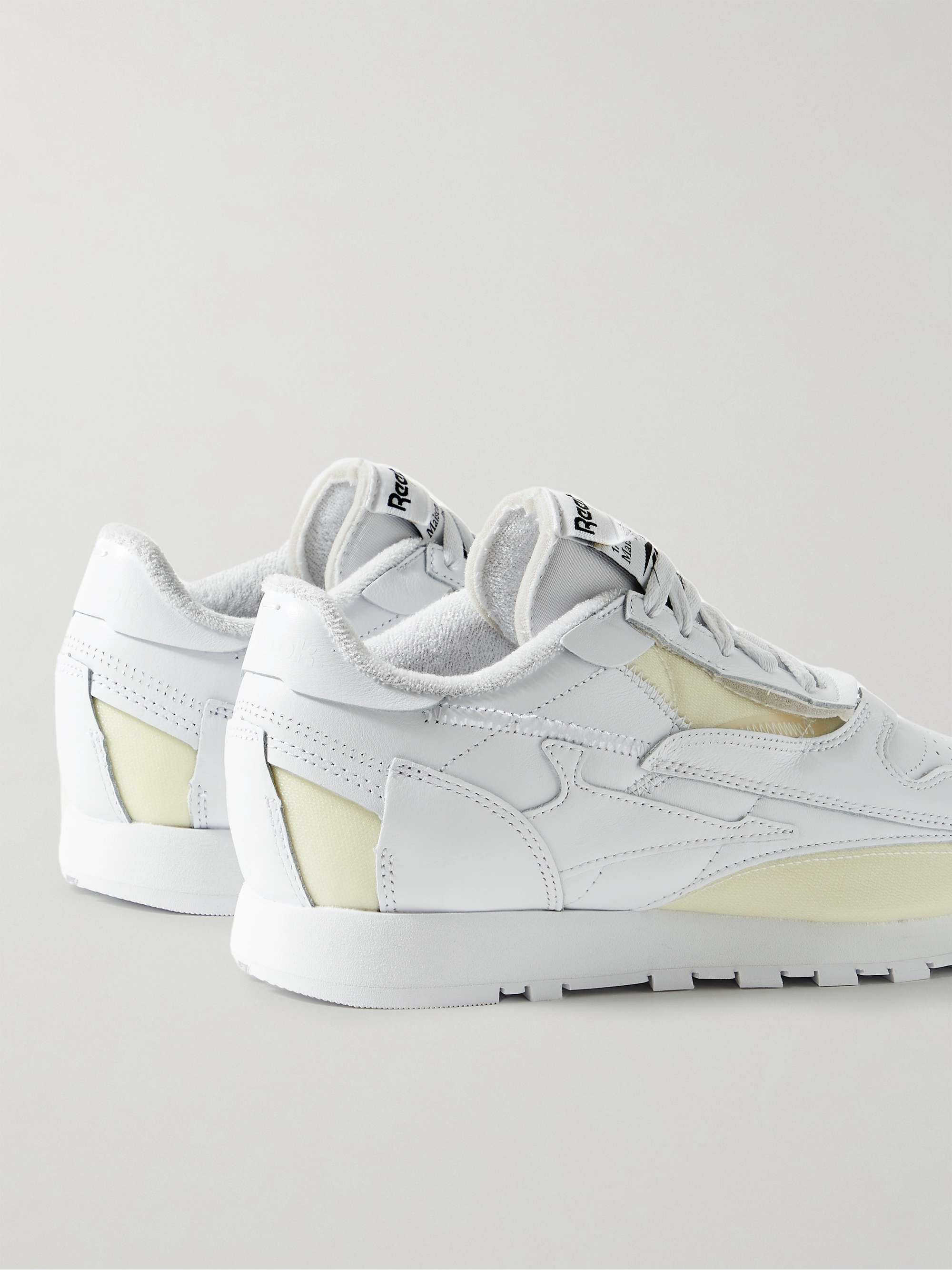 MAISON MARGIELA + Reebok Leather and Coated-Mesh Sneakers | MR PORTER