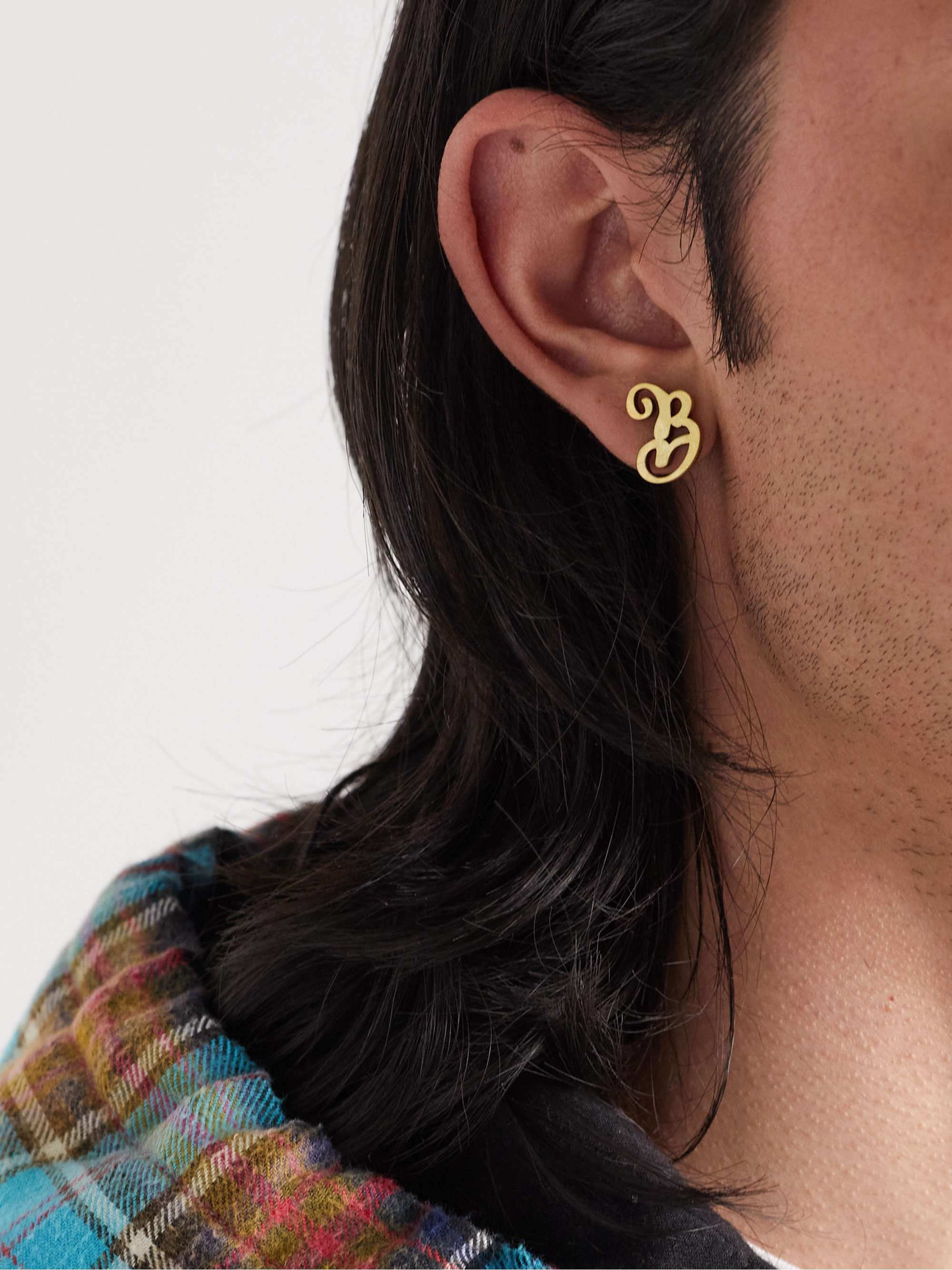 BALENCIAGA Antiqued Gold-Tone Earrings | MR PORTER