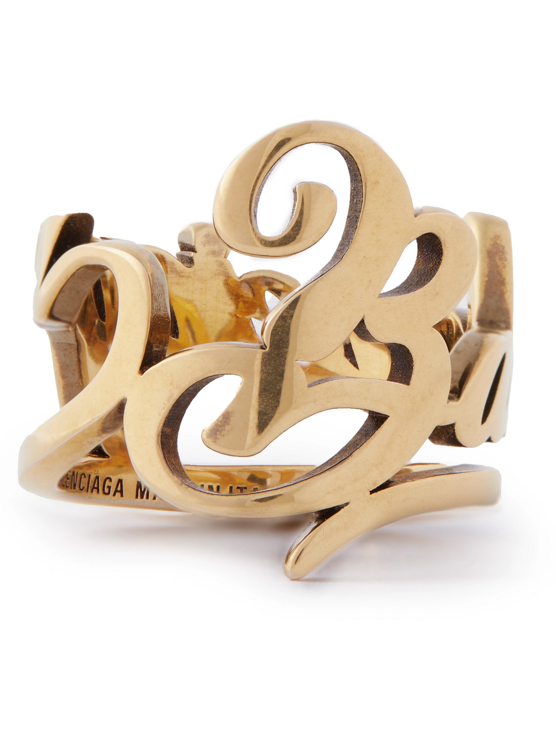 Balenciaga Typo Gold-tone Ring