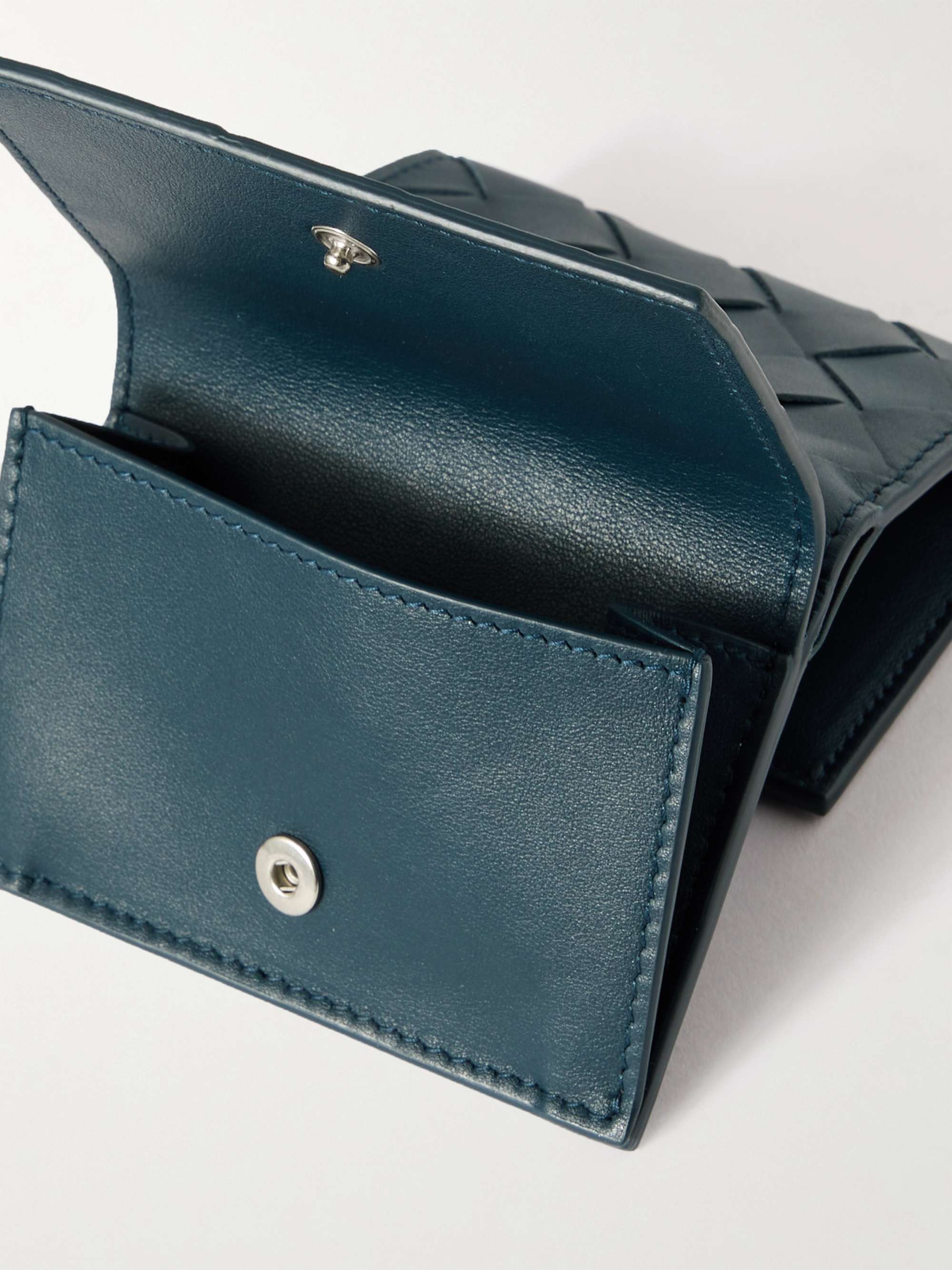 BOTTEGA VENETA Intrecciato Leather Trifold Wallet for Men | MR PORTER