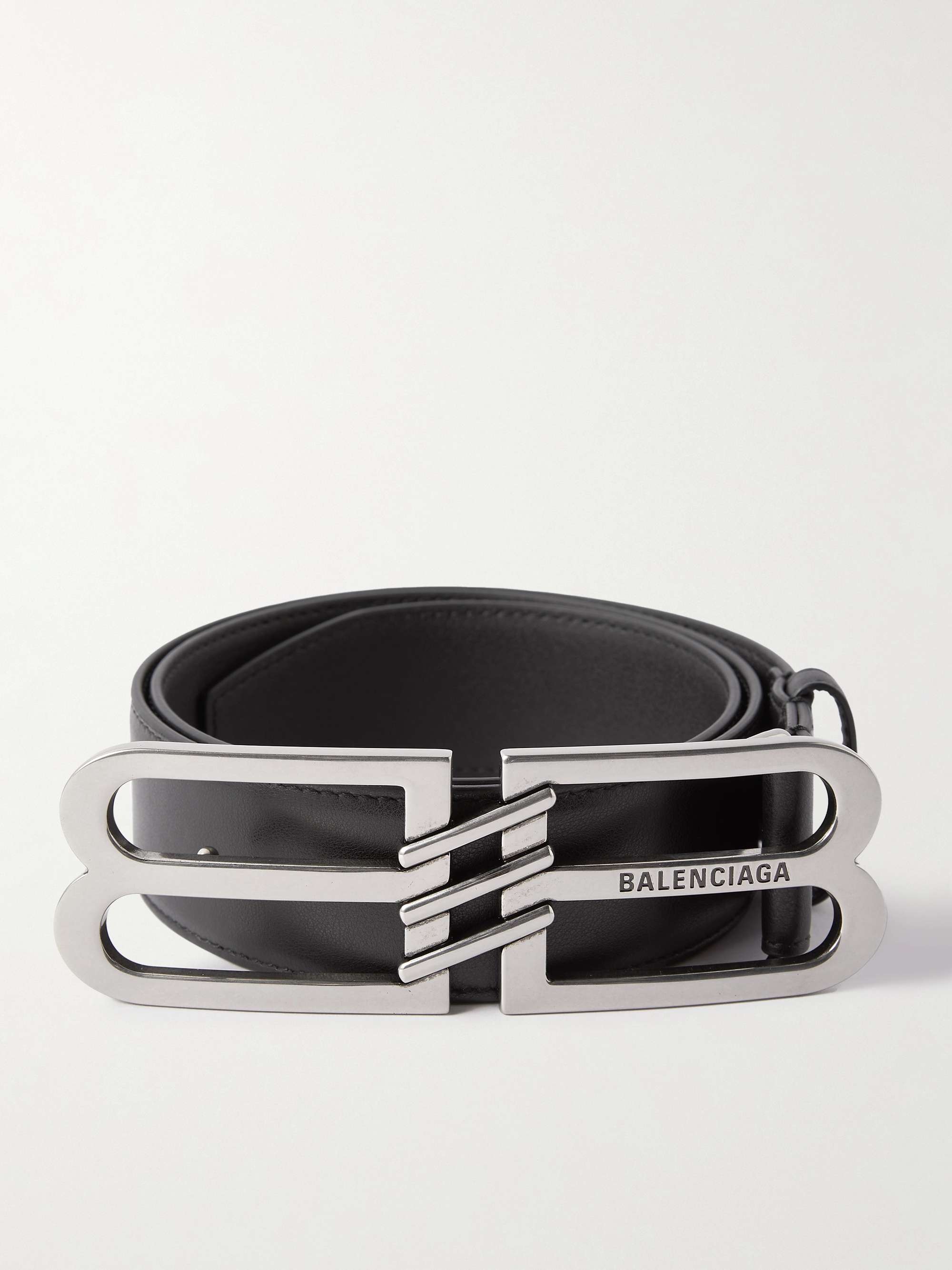 Uretfærdig Redaktør Benign BALENCIAGA 4cm Logo-Embellished Leather Belt | MR PORTER