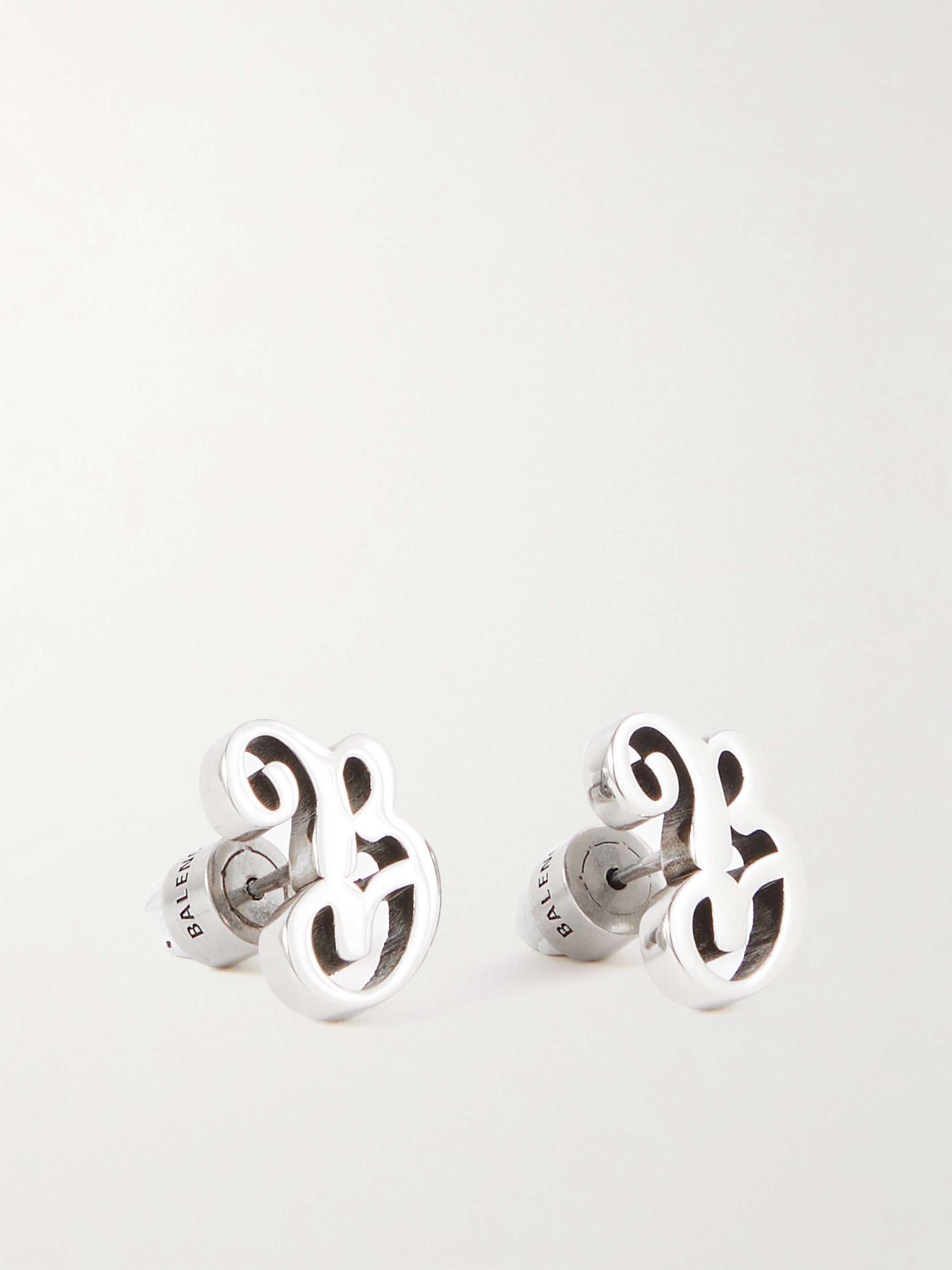BALENCIAGA Antiqued Silver-Tone Earrings | MR PORTER