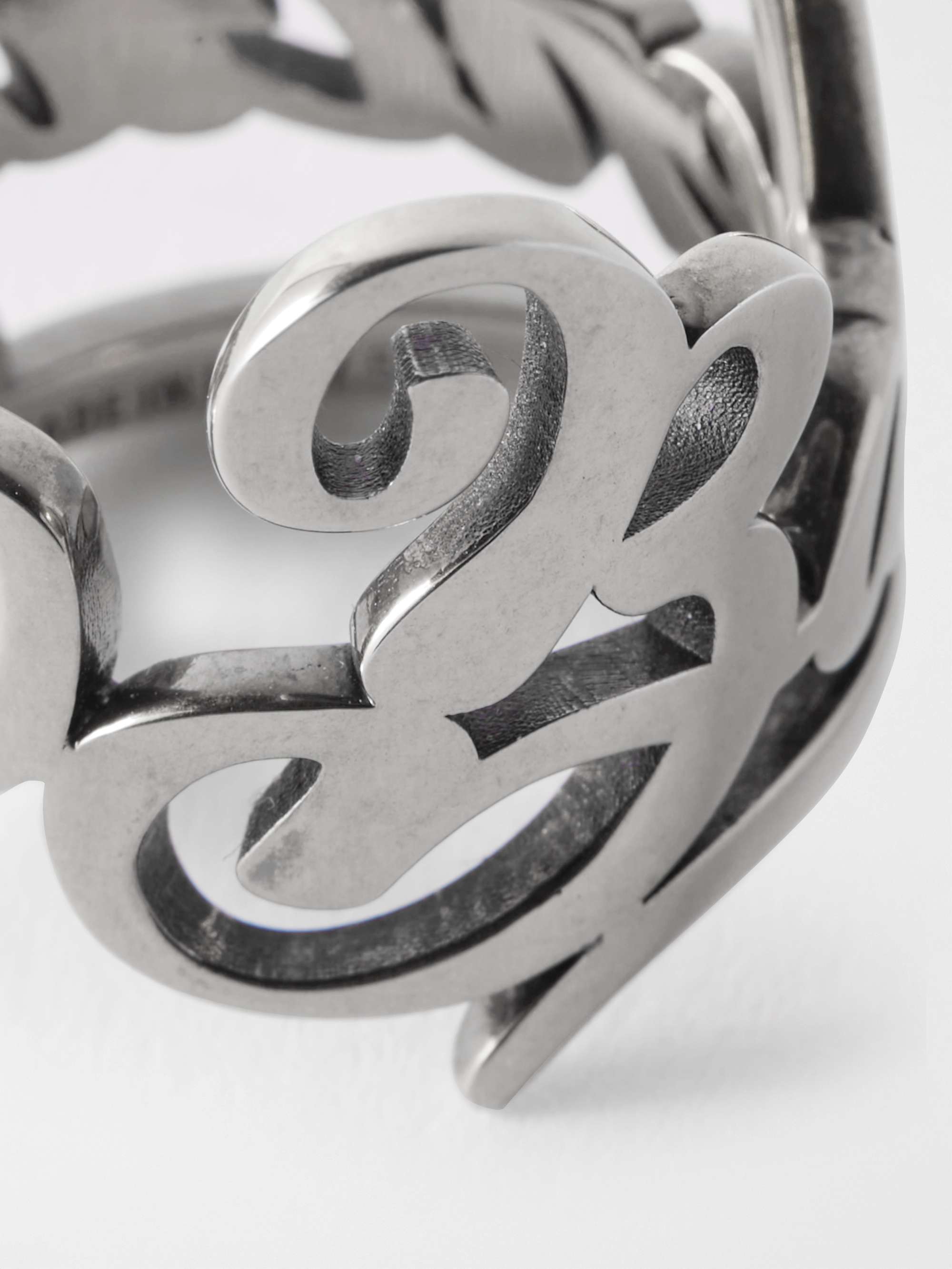 BALENCIAGA Typo Silver-Tone Ring for Men | MR PORTER