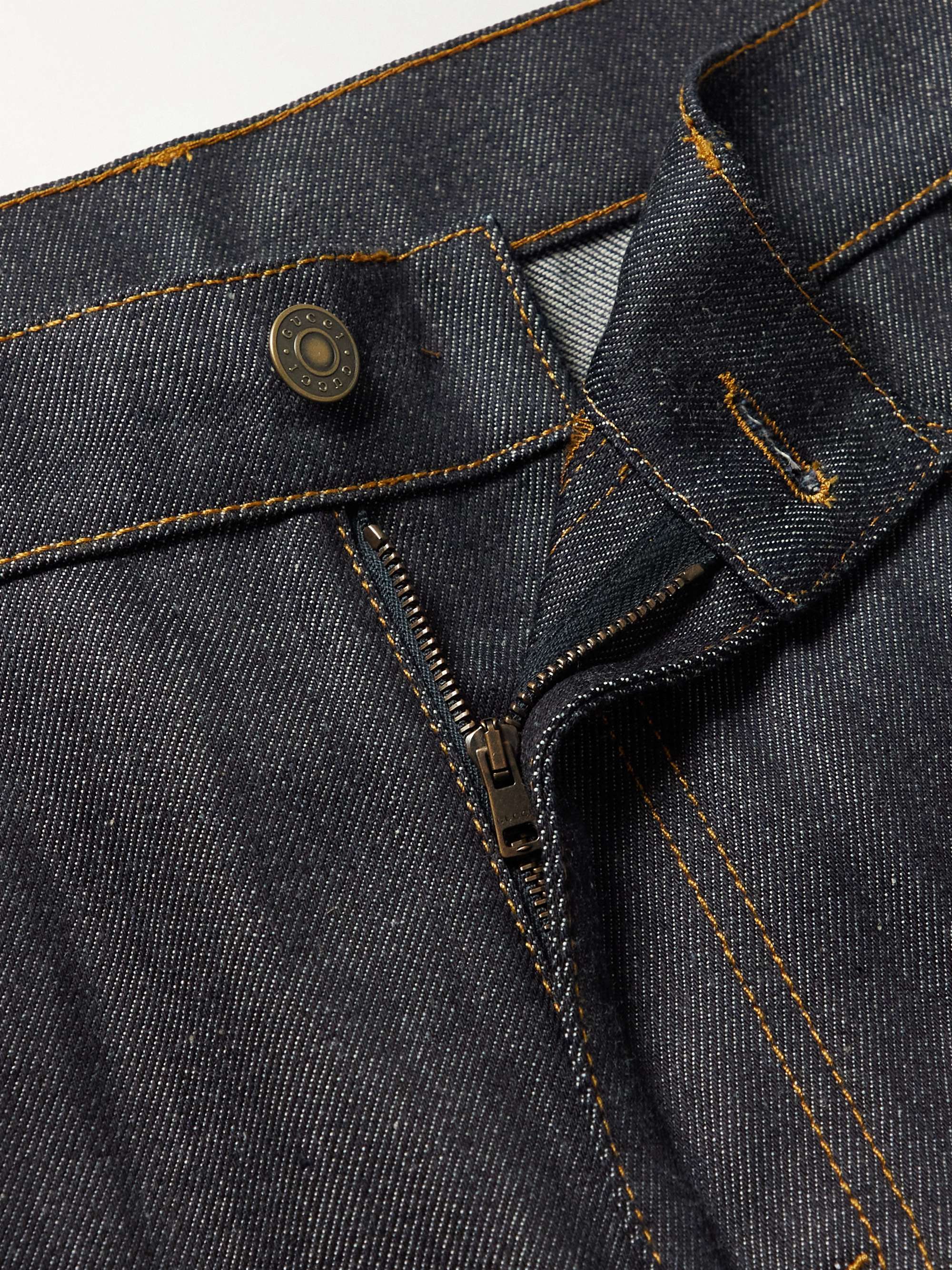 GUCCI Straight-Leg Logo-Jacquard Jeans for Men | MR PORTER