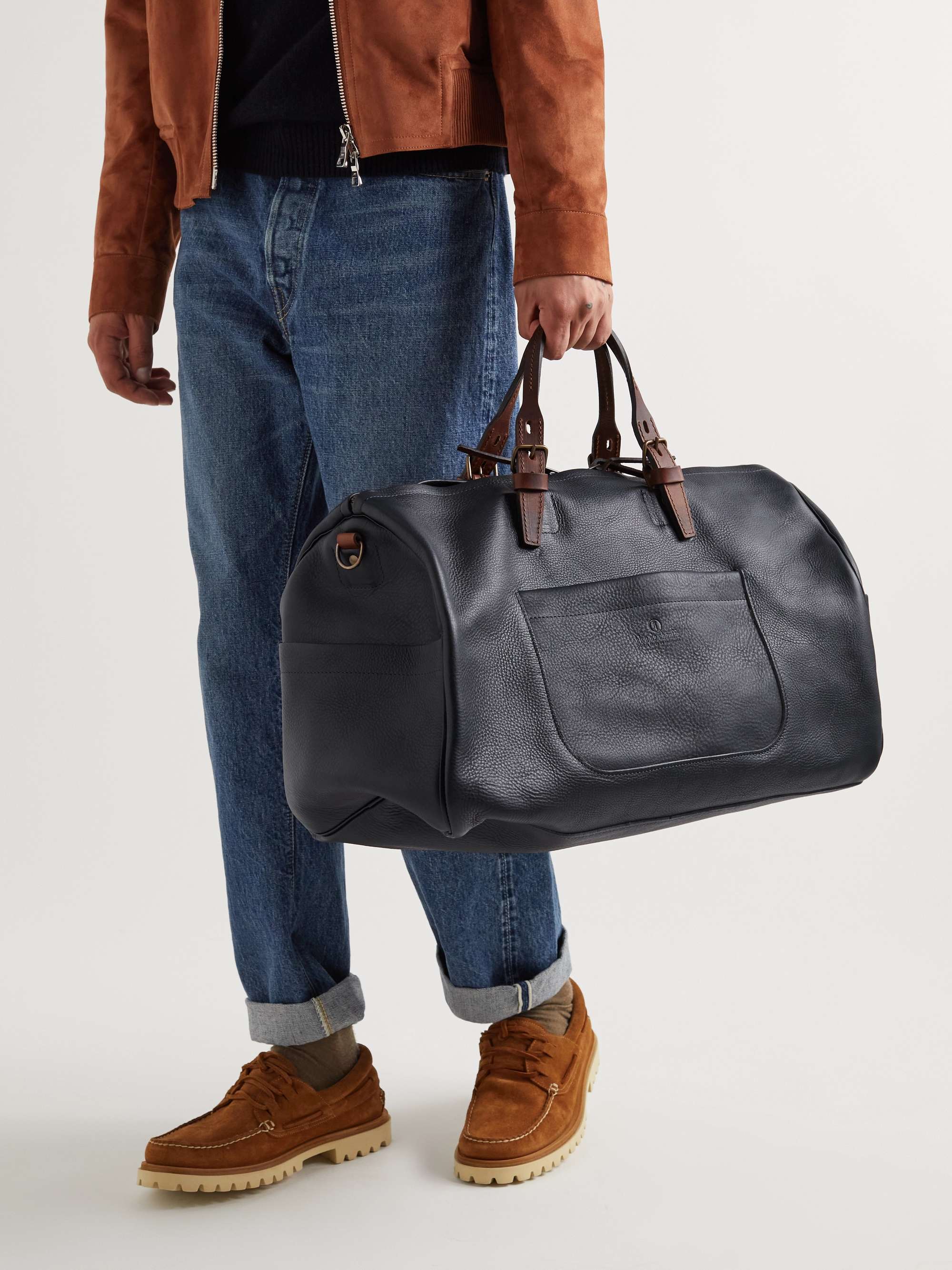 BLEU DE CHAUFFE Full-Grain Leather Holdall for Men | MR PORTER