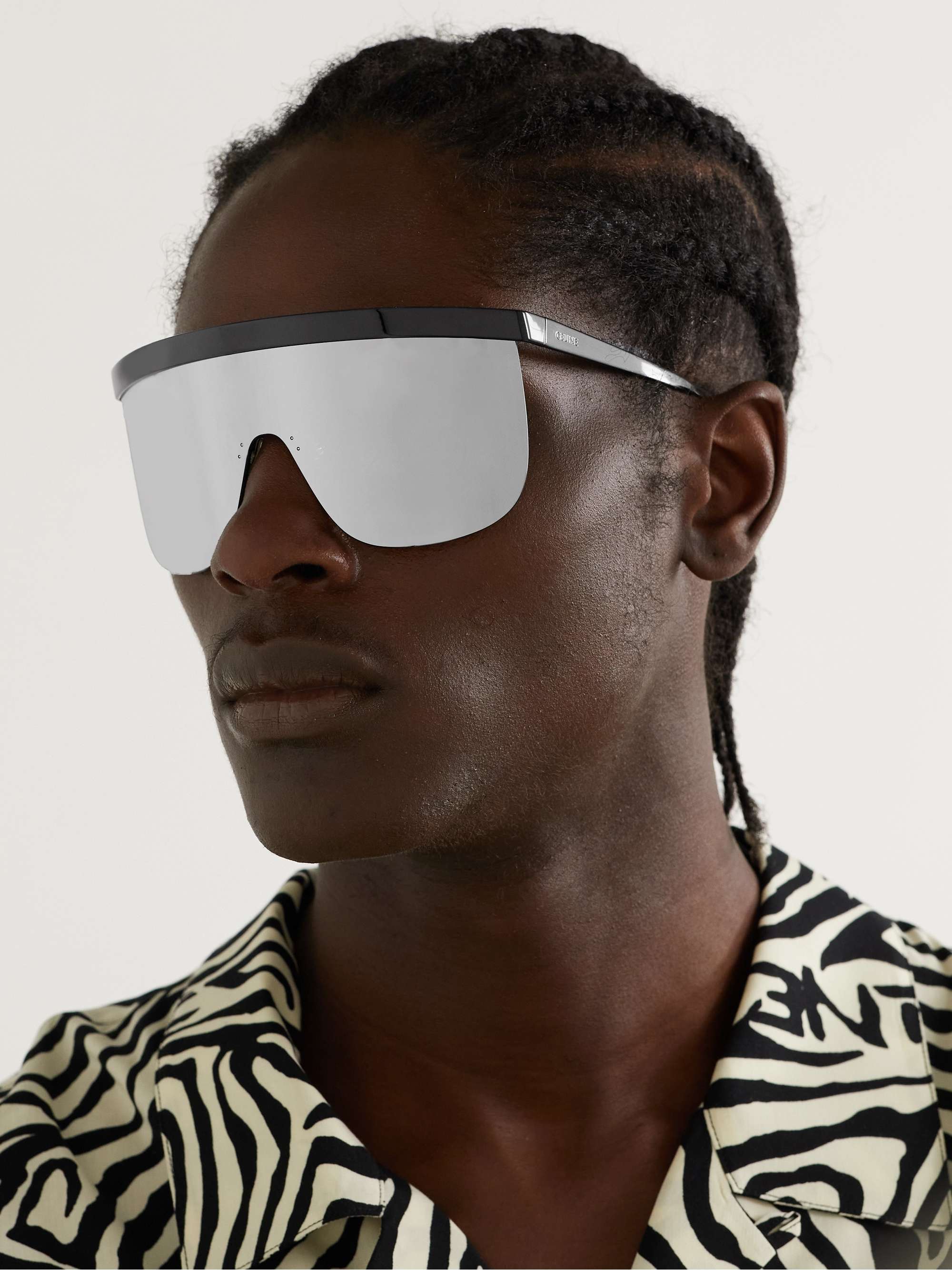 Black Moon D-Frame Metal Mirrored Sunglasses | CELINE HOMME | MR PORTER
