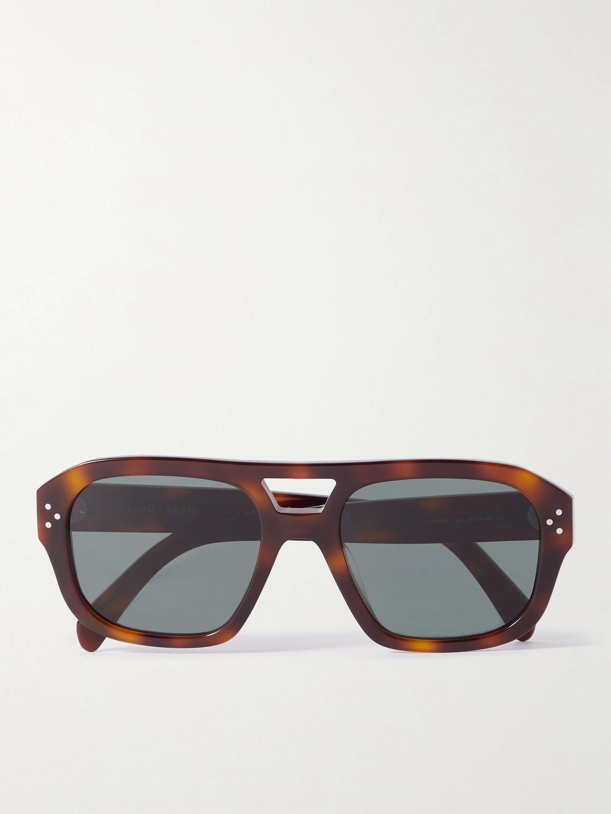 Brown Classic Havana Aviator-Style Tortoiseshell Acetate Sunglasses |  CELINE HOMME | MR PORTER