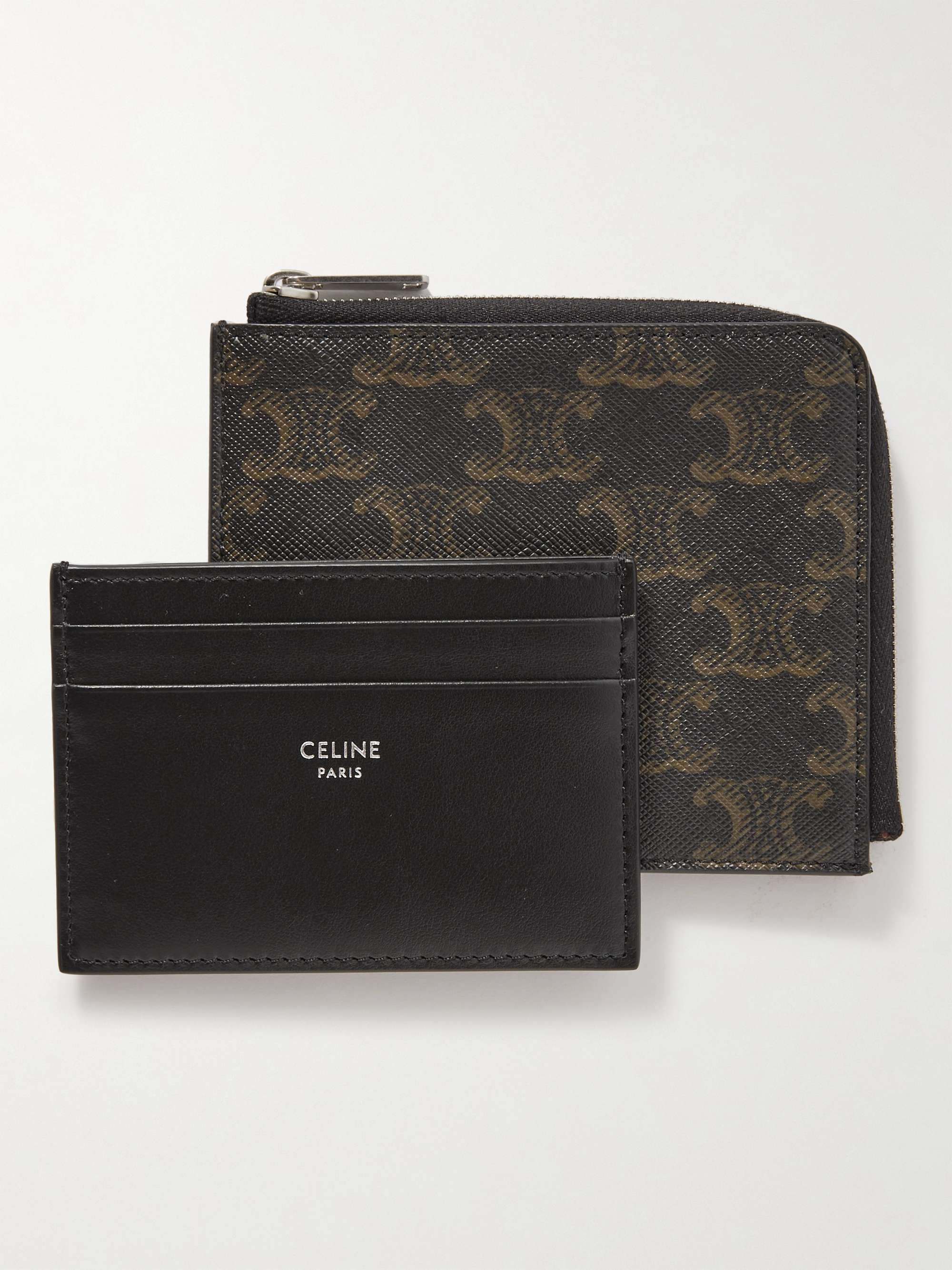 Card holder in Triomphe canvas with Celine Print