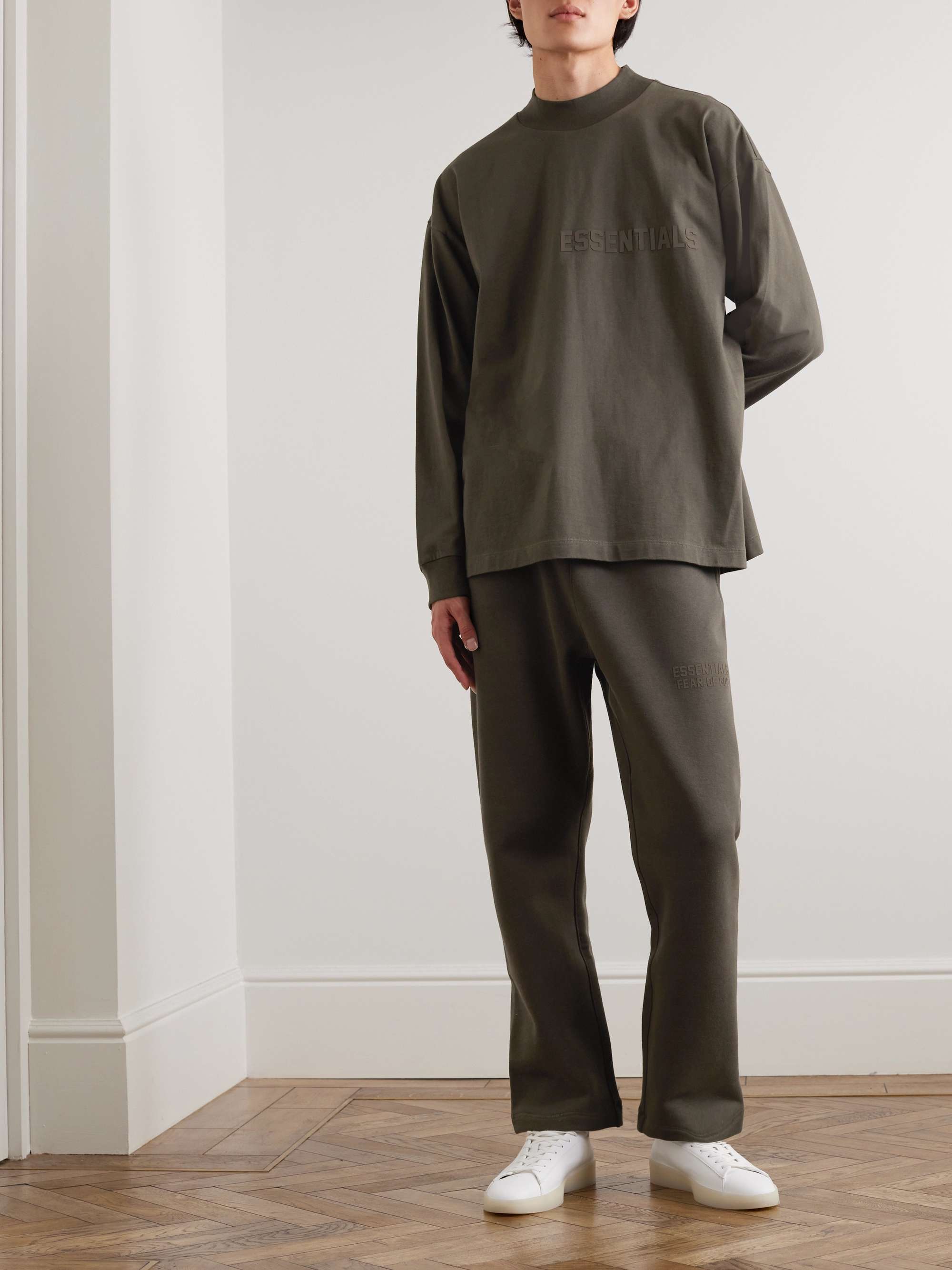 FEAR OF GOD ESSENTIALS Tapered Logo-Appliquéd Cotton-Blend Jersey Sweatpants  for Men | MR PORTER