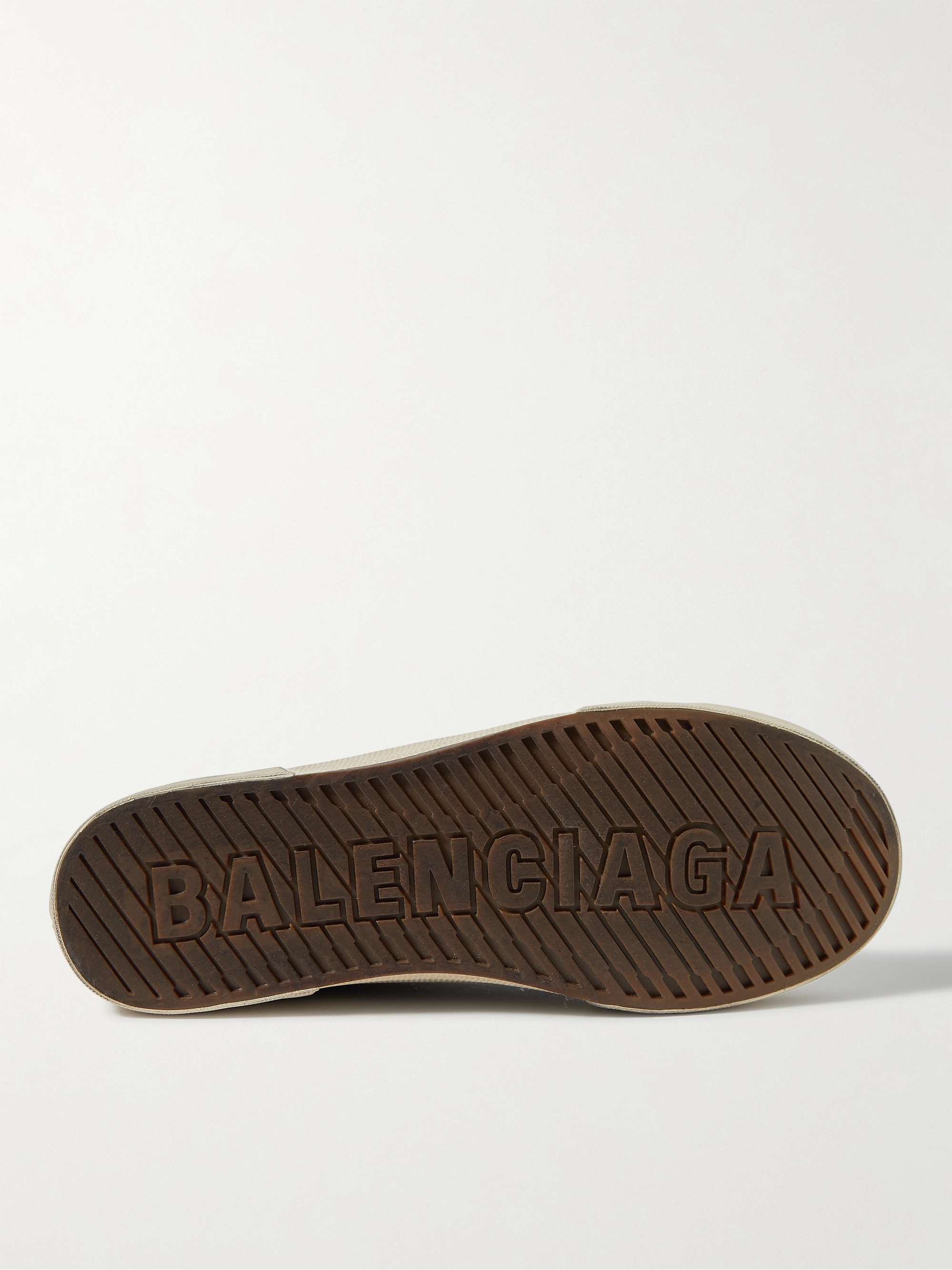 Sneakers in tela effetto consumato con logo ricamato Paris BALENCIAGA da  uomo | MR PORTER