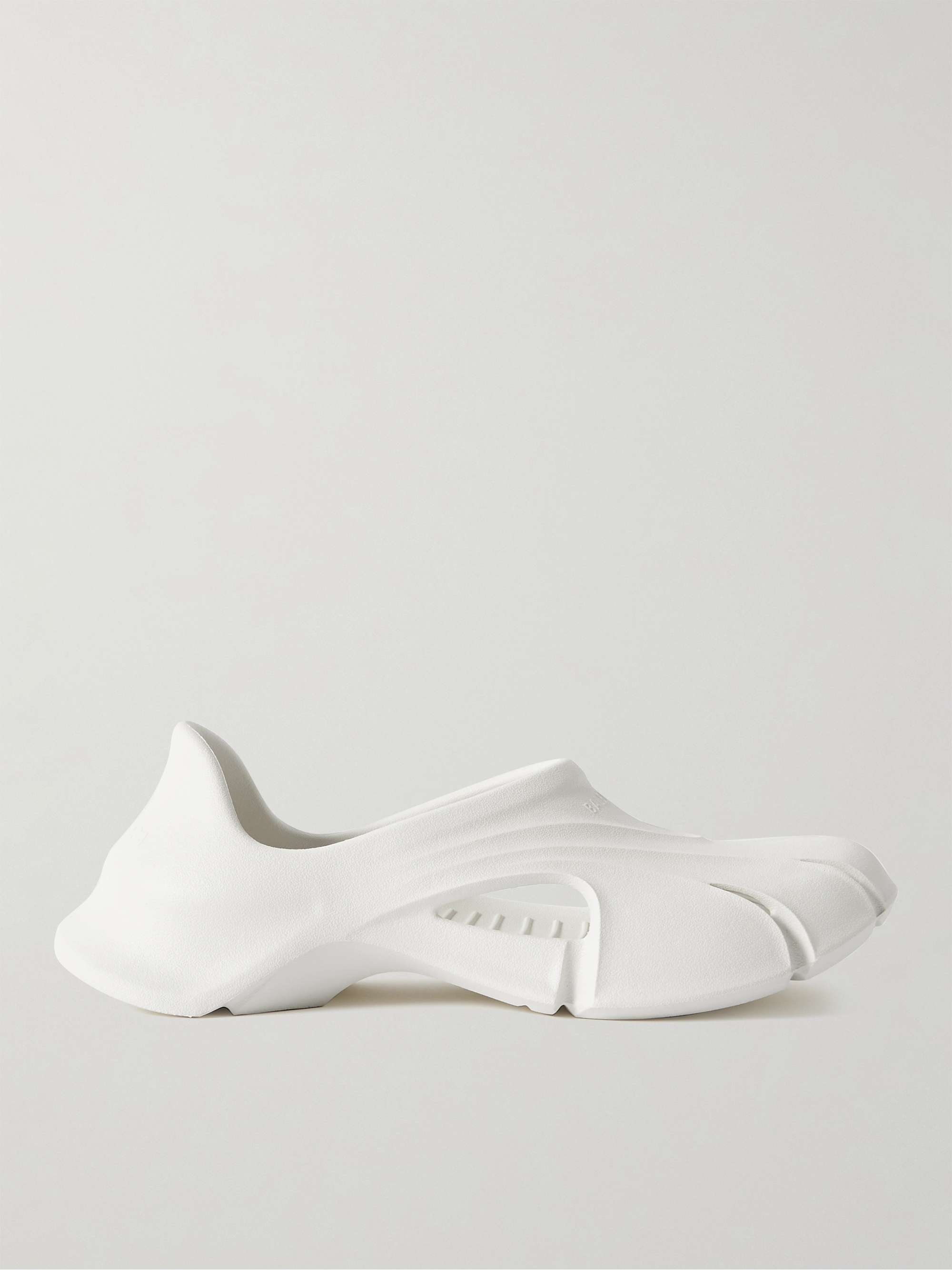 White Mold Closed Rubber Sandals | BALENCIAGA | MR PORTER