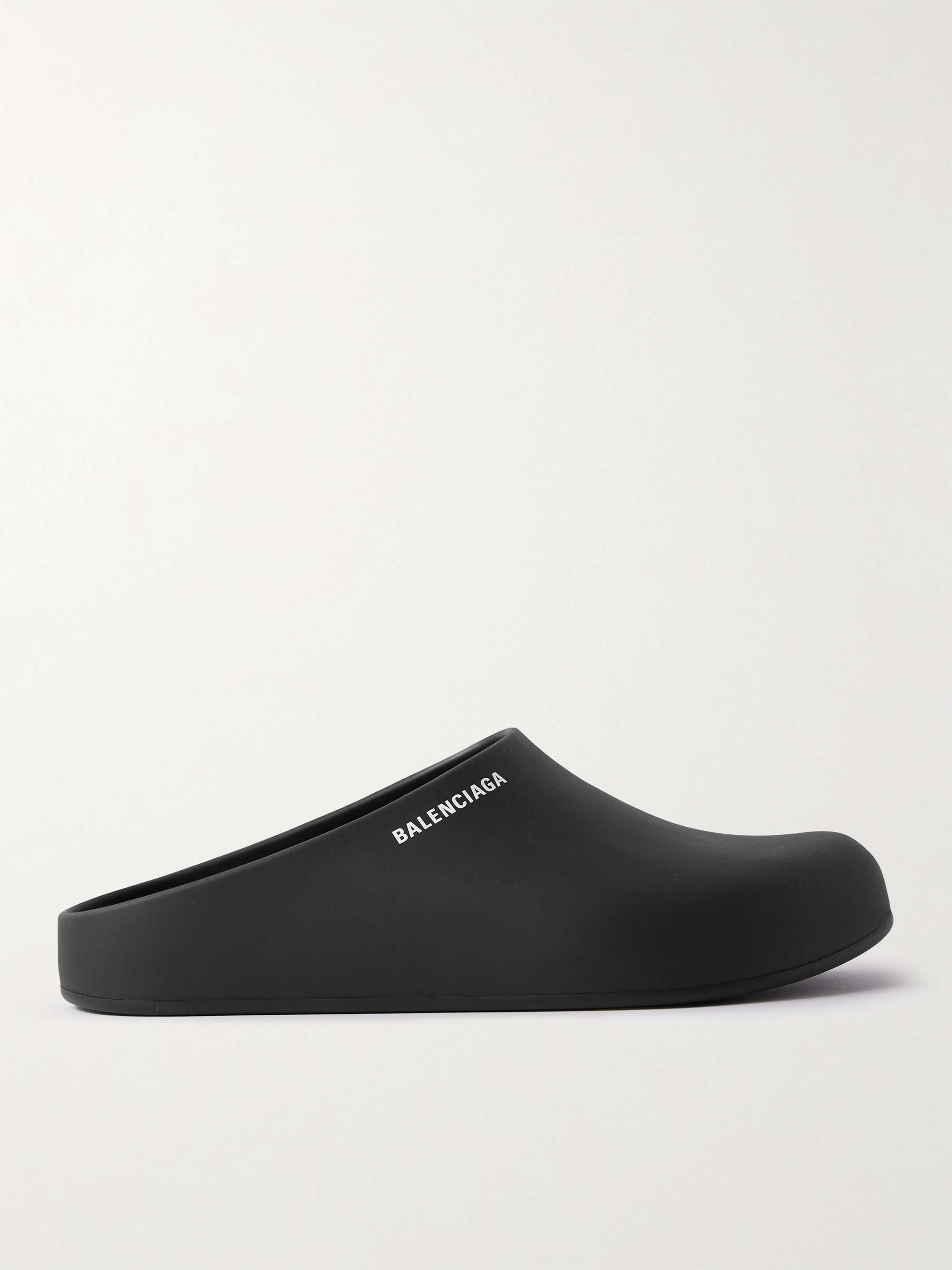 BALENCIAGA Pool Logo-Print Rubber Sandals for Men | MR PORTER