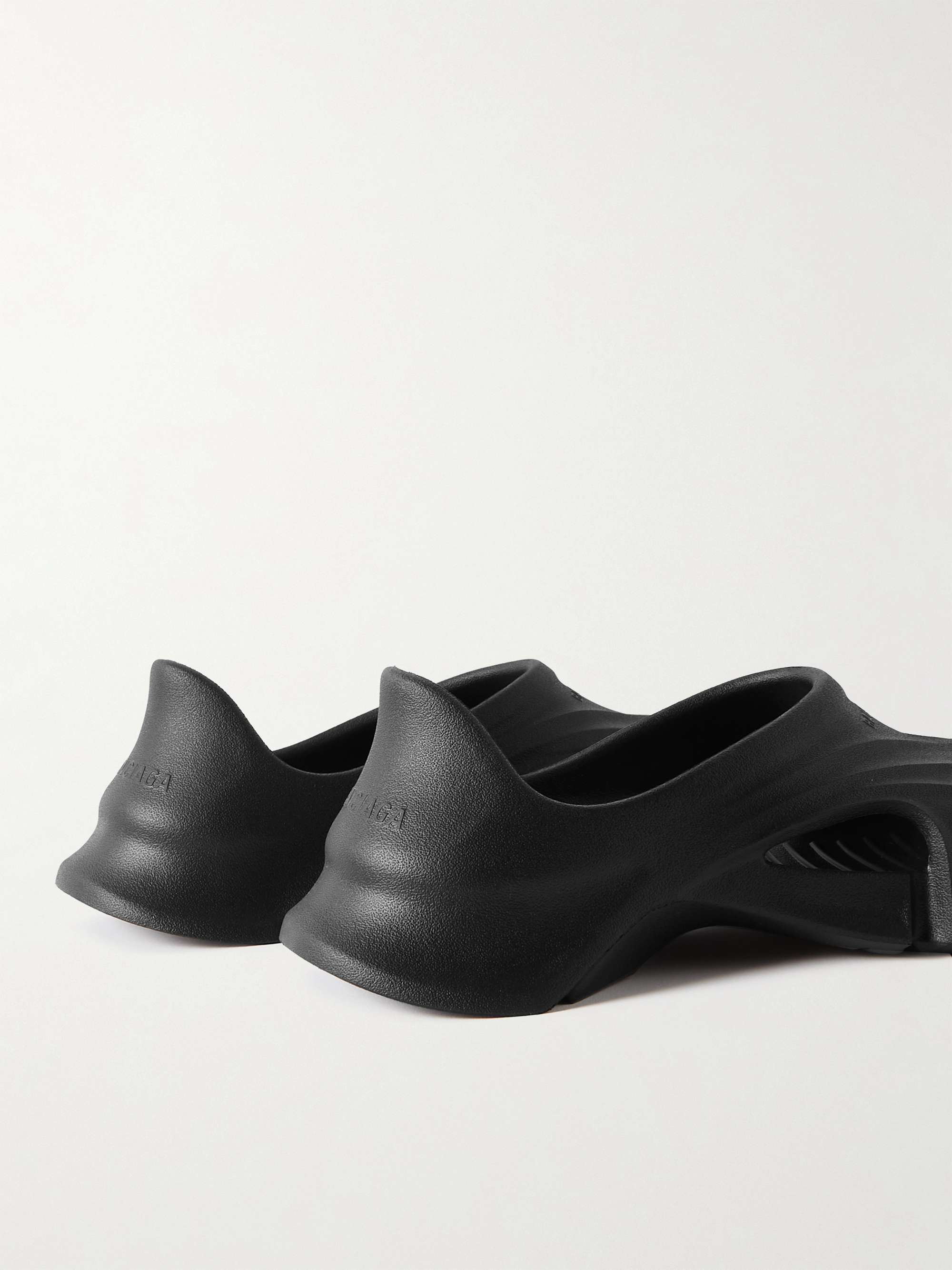 Black Mold Closed Rubber Sandals | BALENCIAGA | MR PORTER