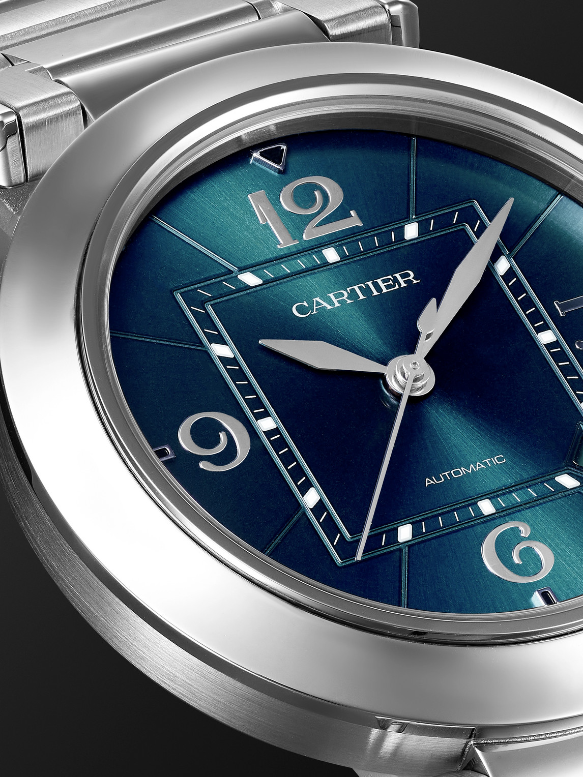 Shop Cartier Pasha De  Automatic 41mm Stainless Steel And Leather Watch, Ref. No. Crwspa0038 In Blue