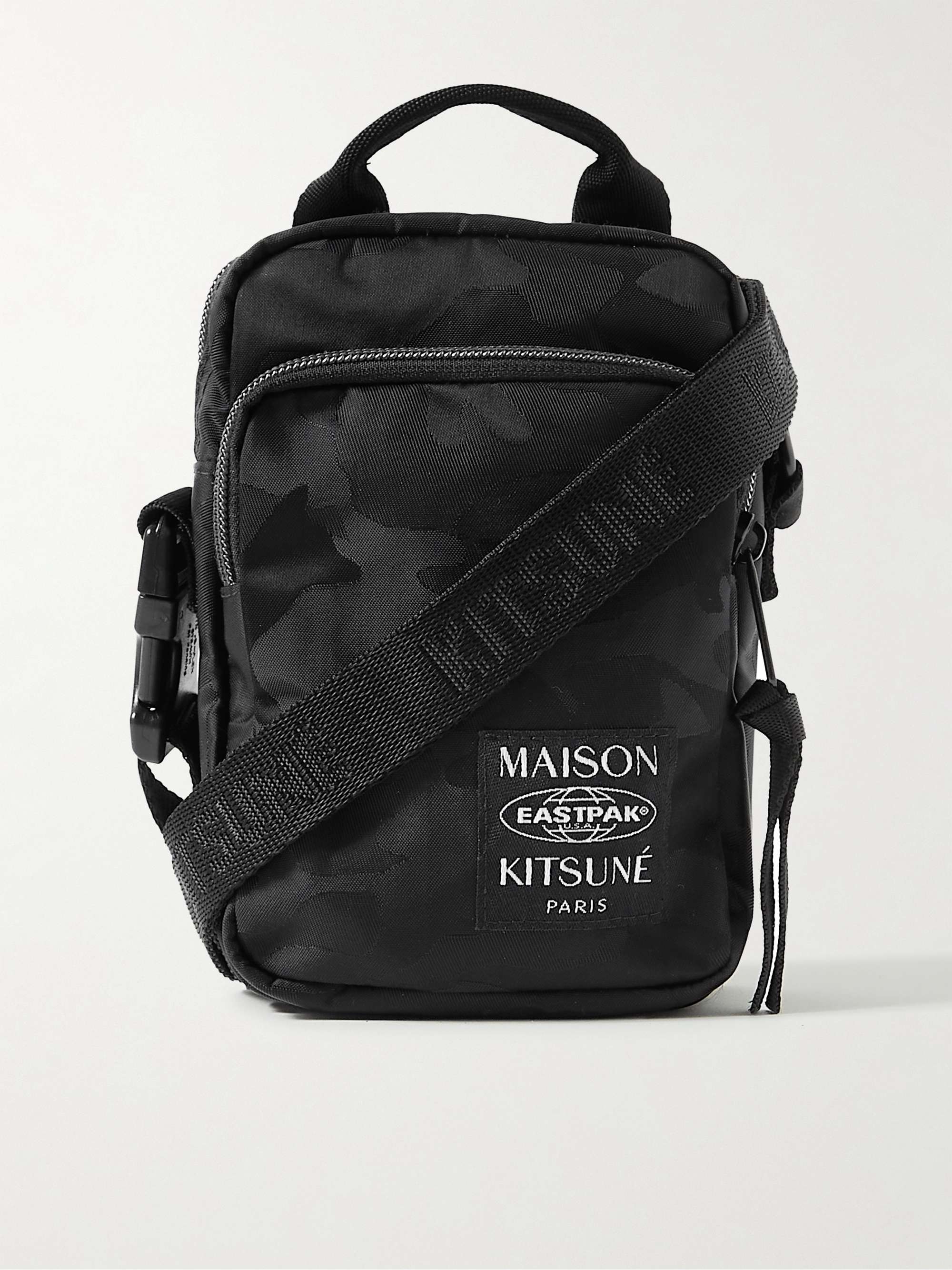 MAISON KITSUNÉ + Eastpak Camouflage-Jacquard Nylon Messenger Bag | MR PORTER