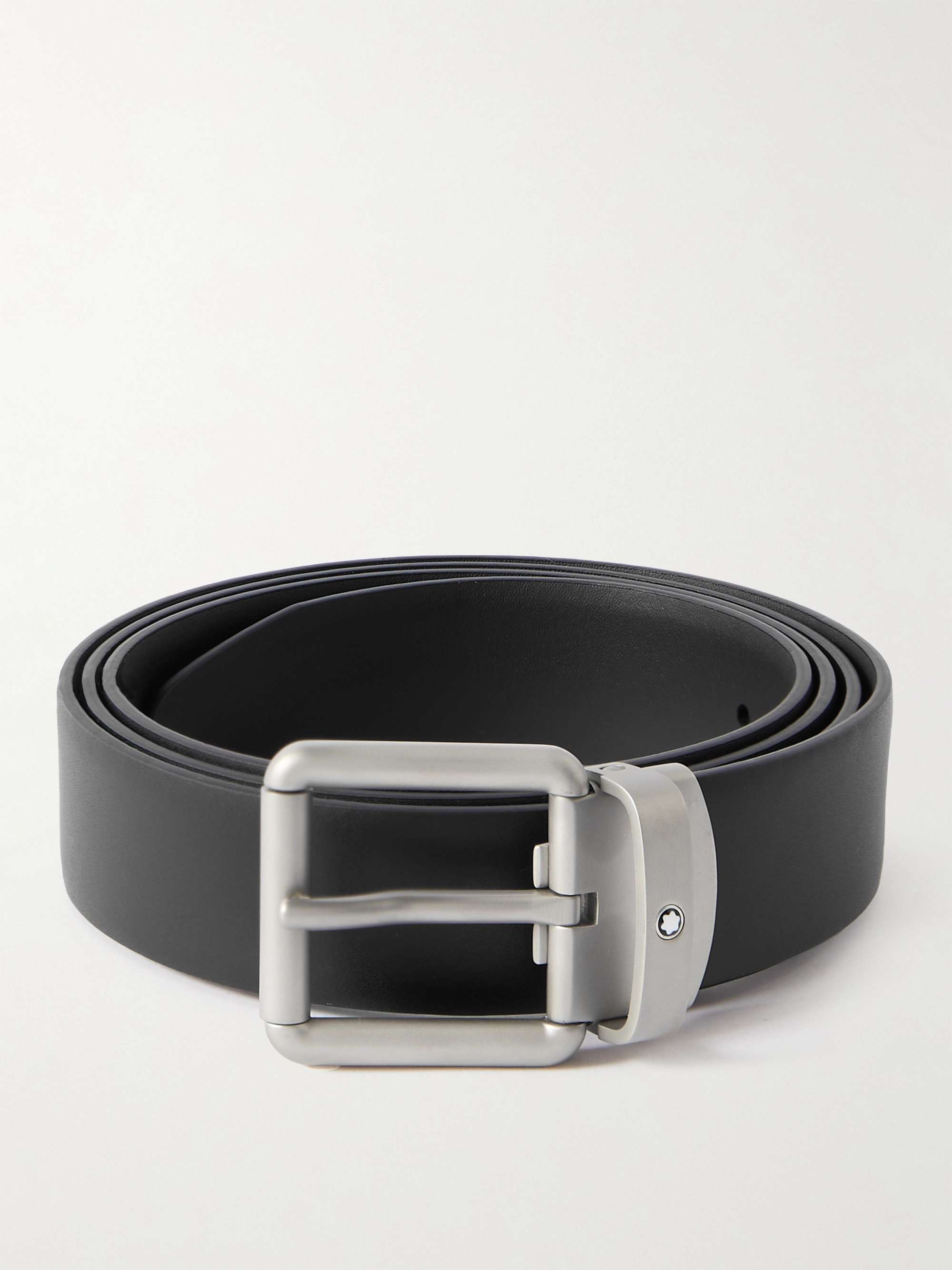 Montblanc Black Leather Belt