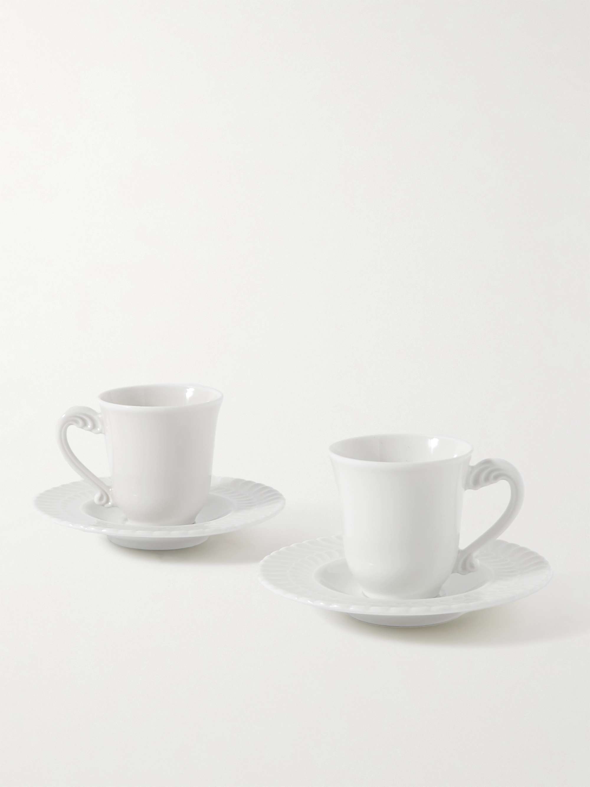 BUCCELLATI Porcelain Set of Two Espresso Cups and Saucers for Men