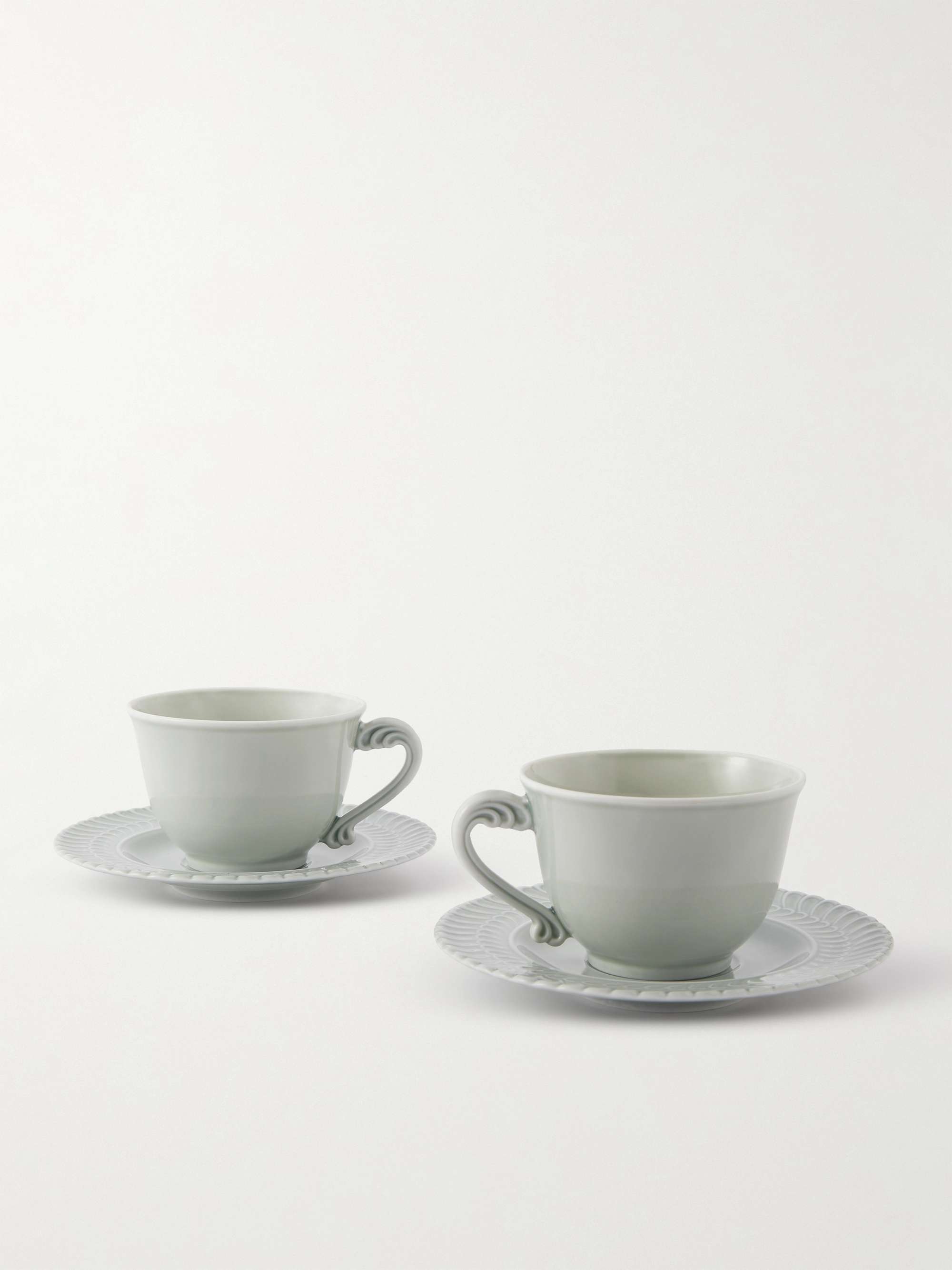 Green + Ginori Set of Two Porcelain Tea Cups and Saucers | BUCCELLATI | MR  PORTER