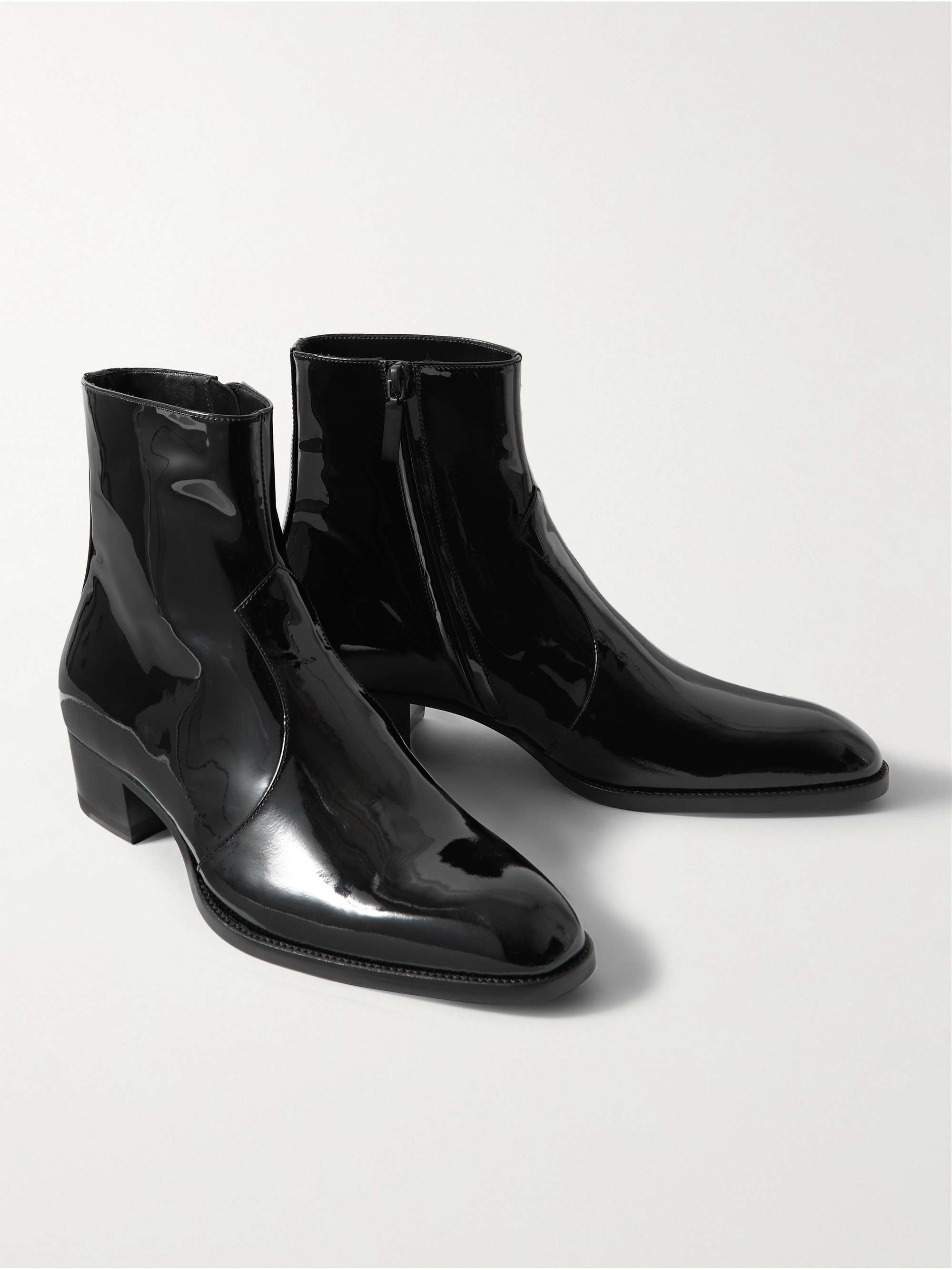 ASOS Asos Chelsea Boots In Patent Leather Cuban, 41%