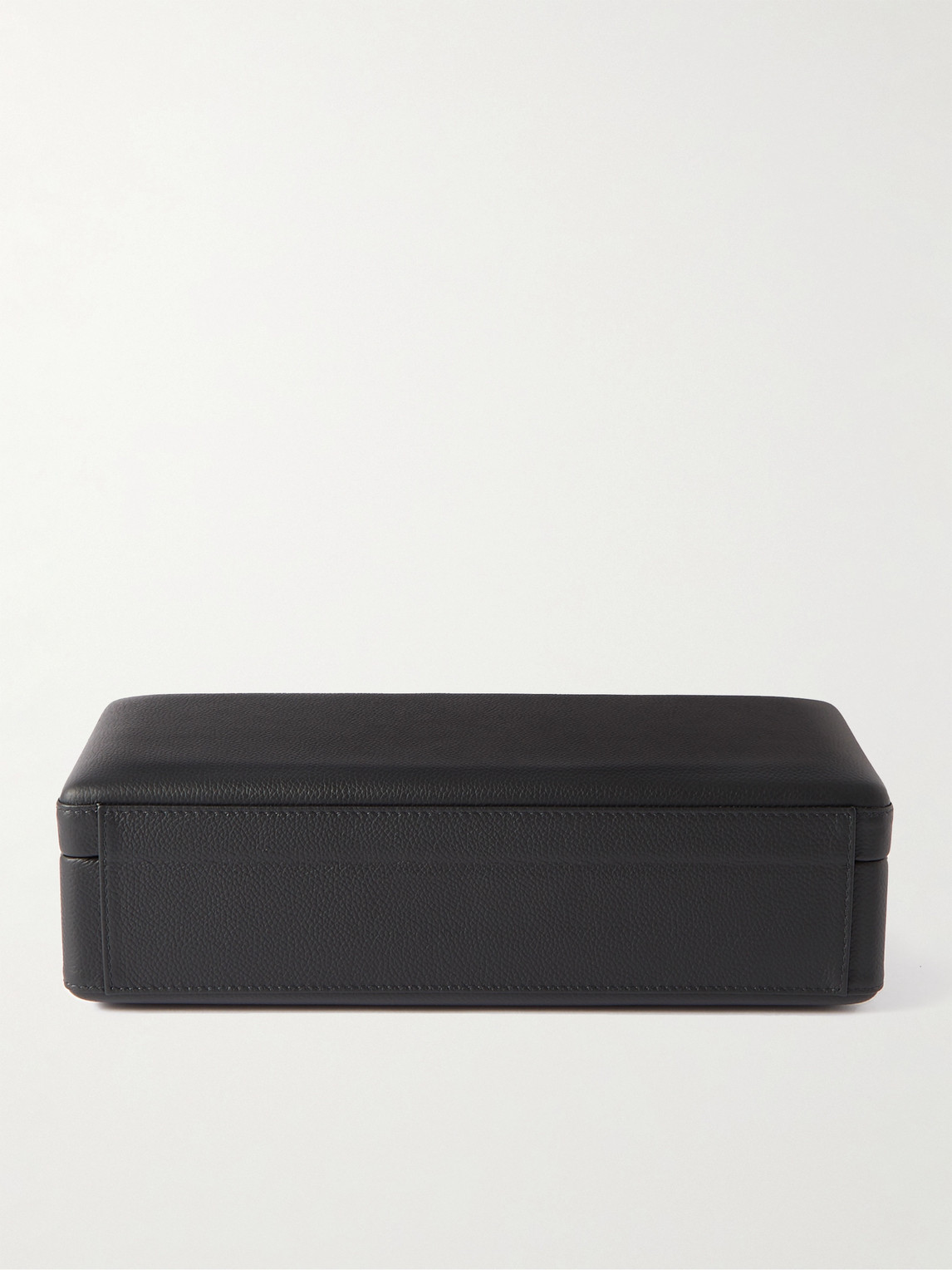 Shop Scatola Del Tempo Valigetta 4 Full-grain Leather Watch Box In Black
