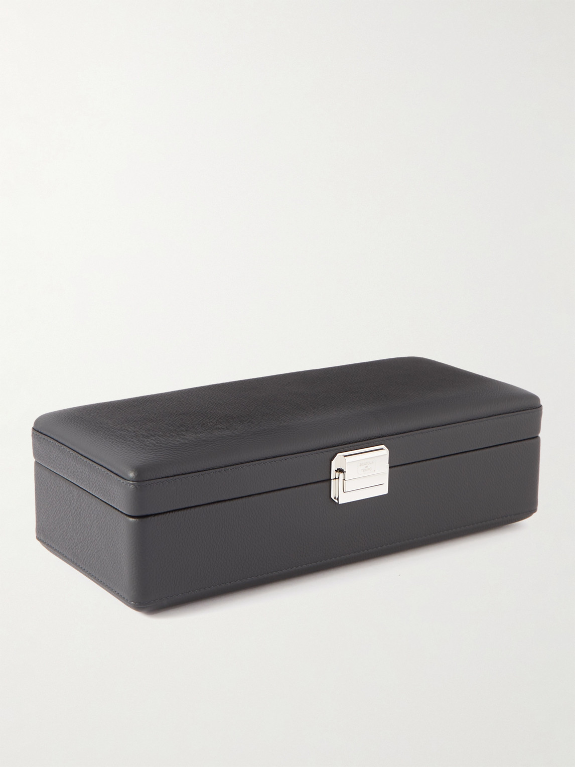 Shop Scatola Del Tempo Valigetta 4 Full-grain Leather Watch Box In Black