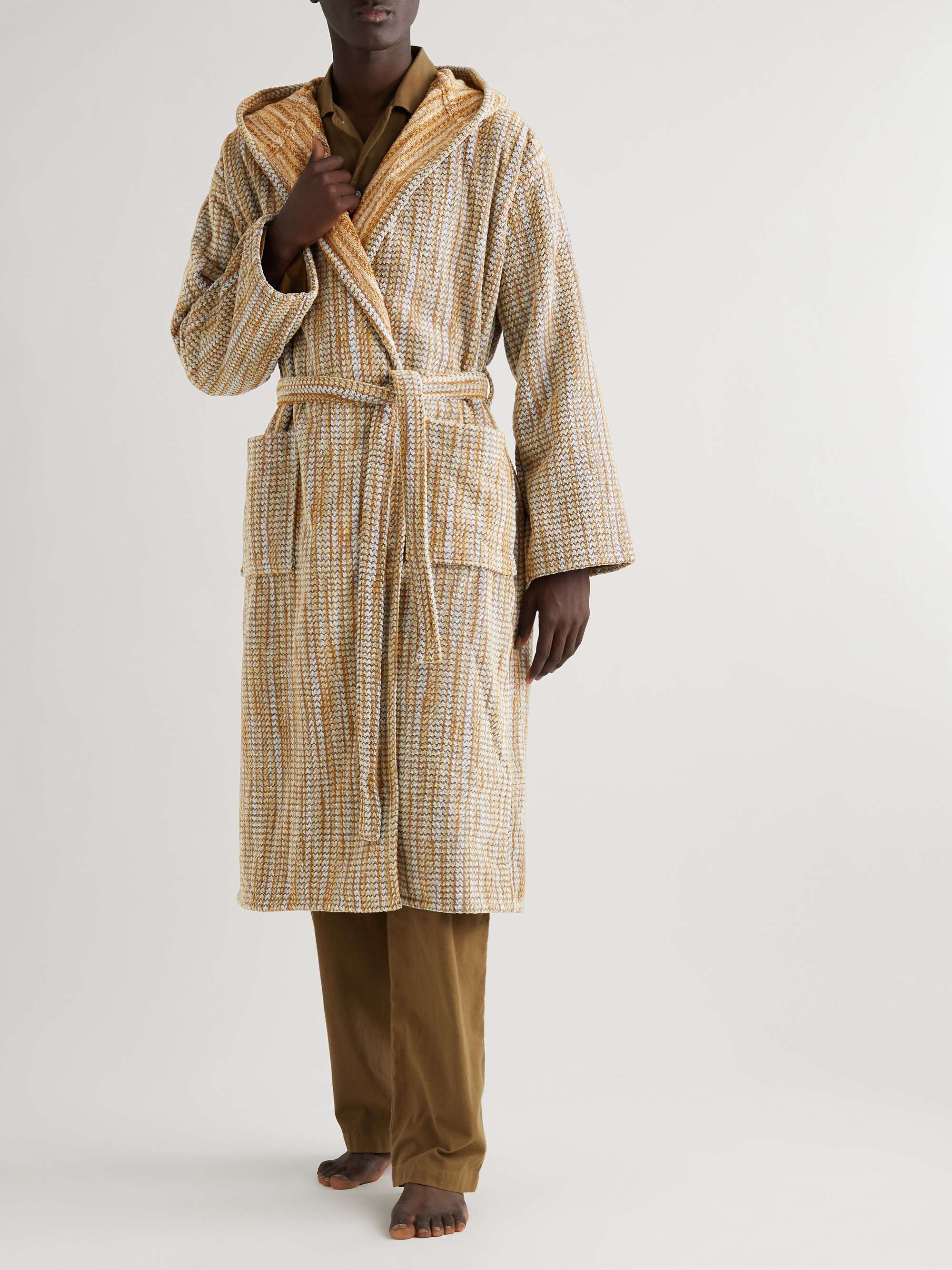 MISSONI HOME Billy Cotton-Terry Hooded Robe for Men | MR PORTER