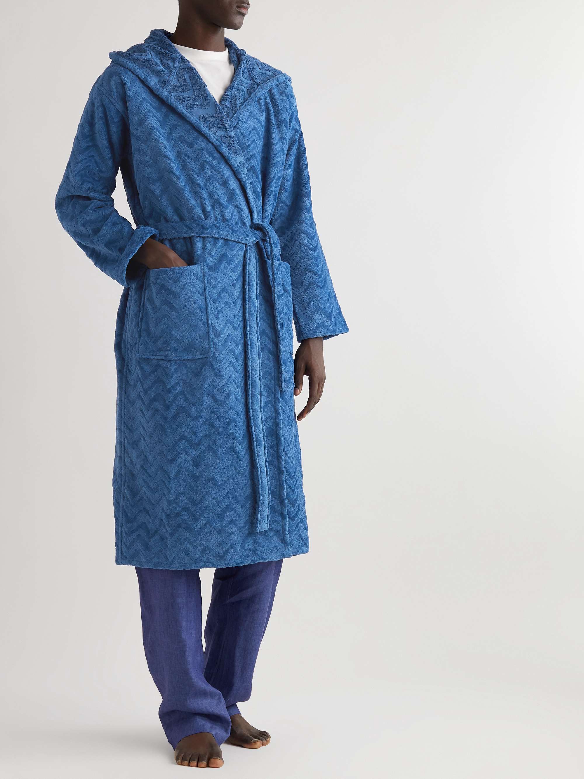 MISSONI HOME Rex Cotton-Terry Jacquard Hooded Robe for Men | MR PORTER
