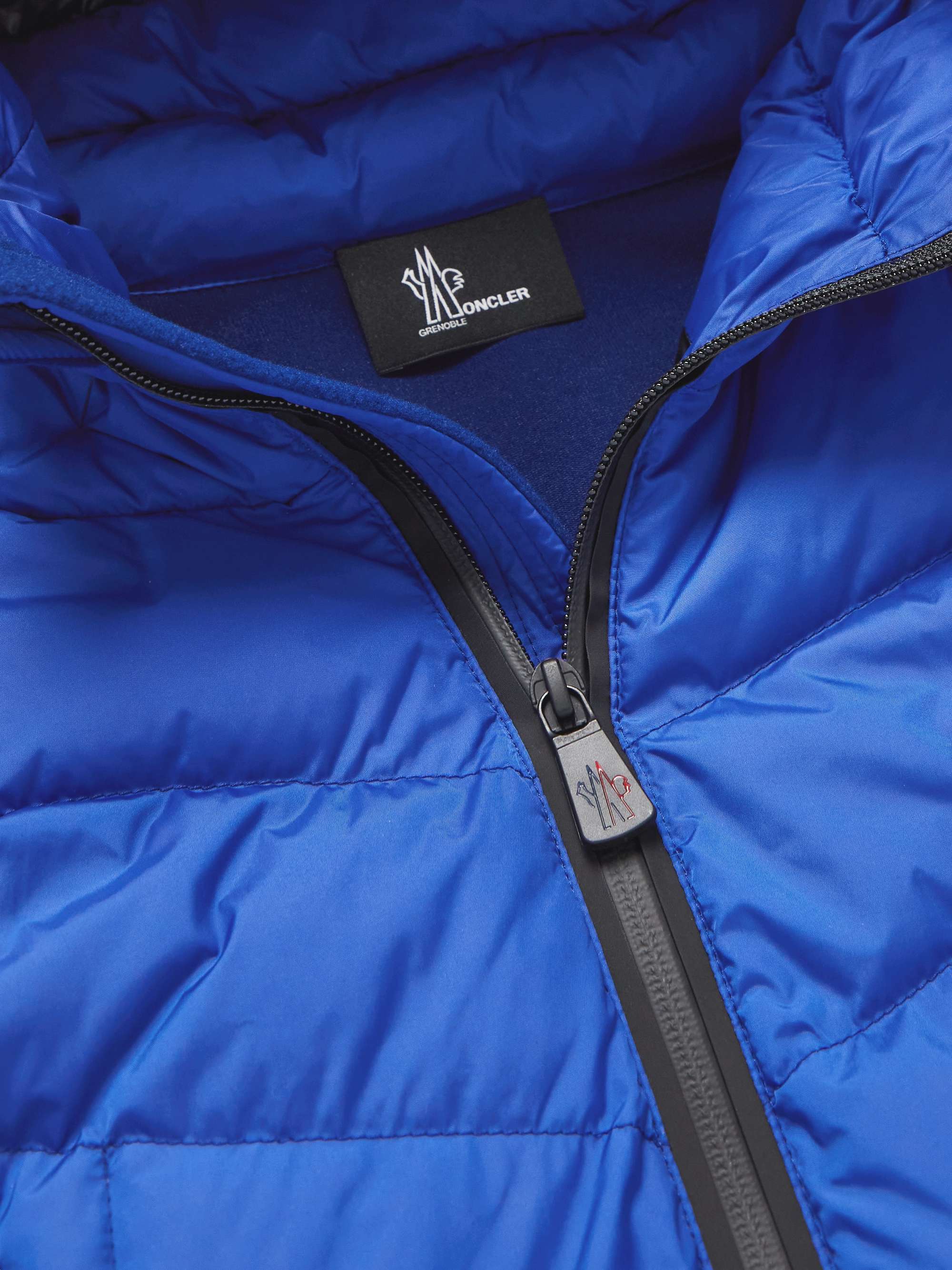 MONCLER GRENOBLE Panelled Quilted Shell and Fleece Hooded Down Ski Jacket |  MR PORTER