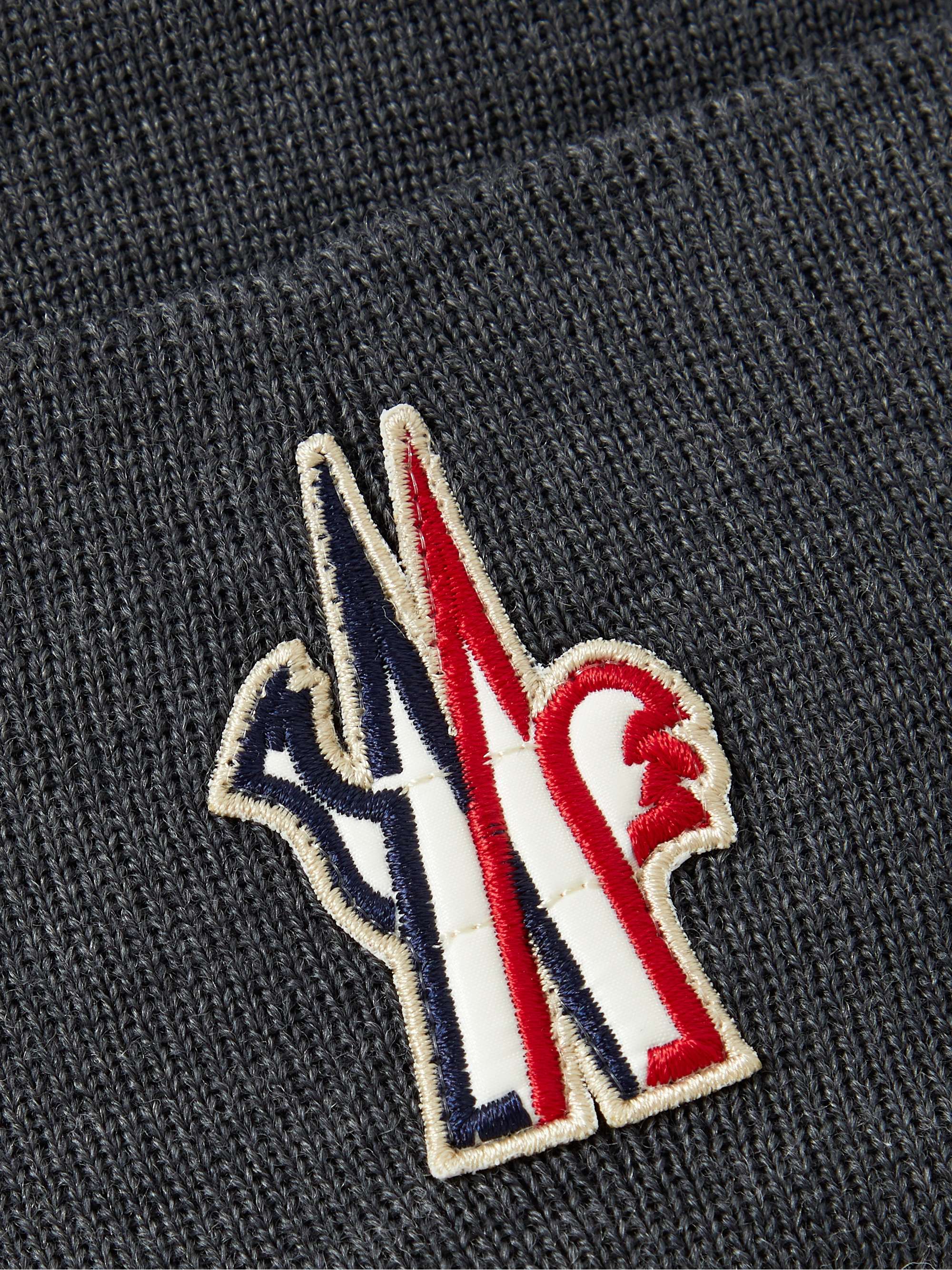 MONCLER GRENOBLE Logo-Appliquéd Virgin Wool Beanie | MR PORTER