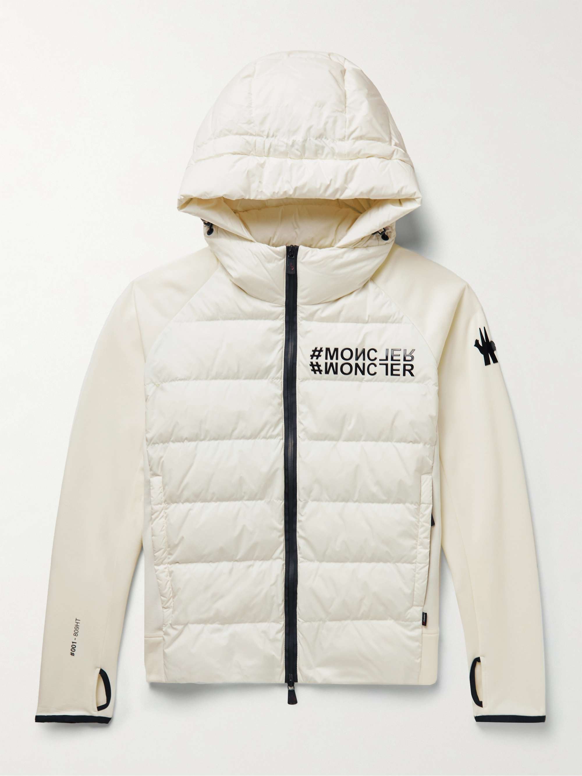MONCLER GRENOBLE Logo-Print Quilted Shell and Jersey Hooded Down