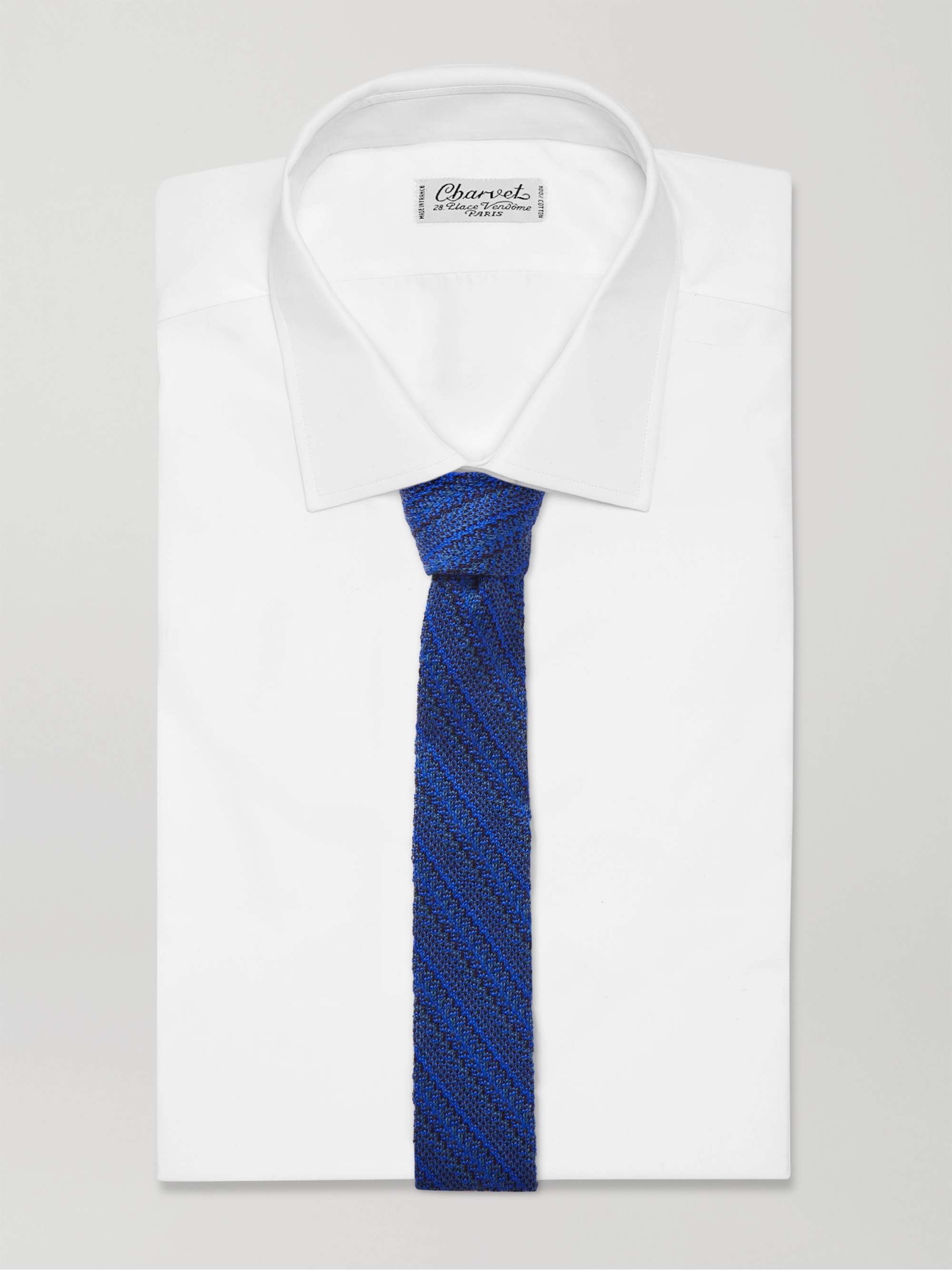 أزرق ربطة عنق محبوكة من الصوف بعرض 6 سم | MISSONI | MR PORTER