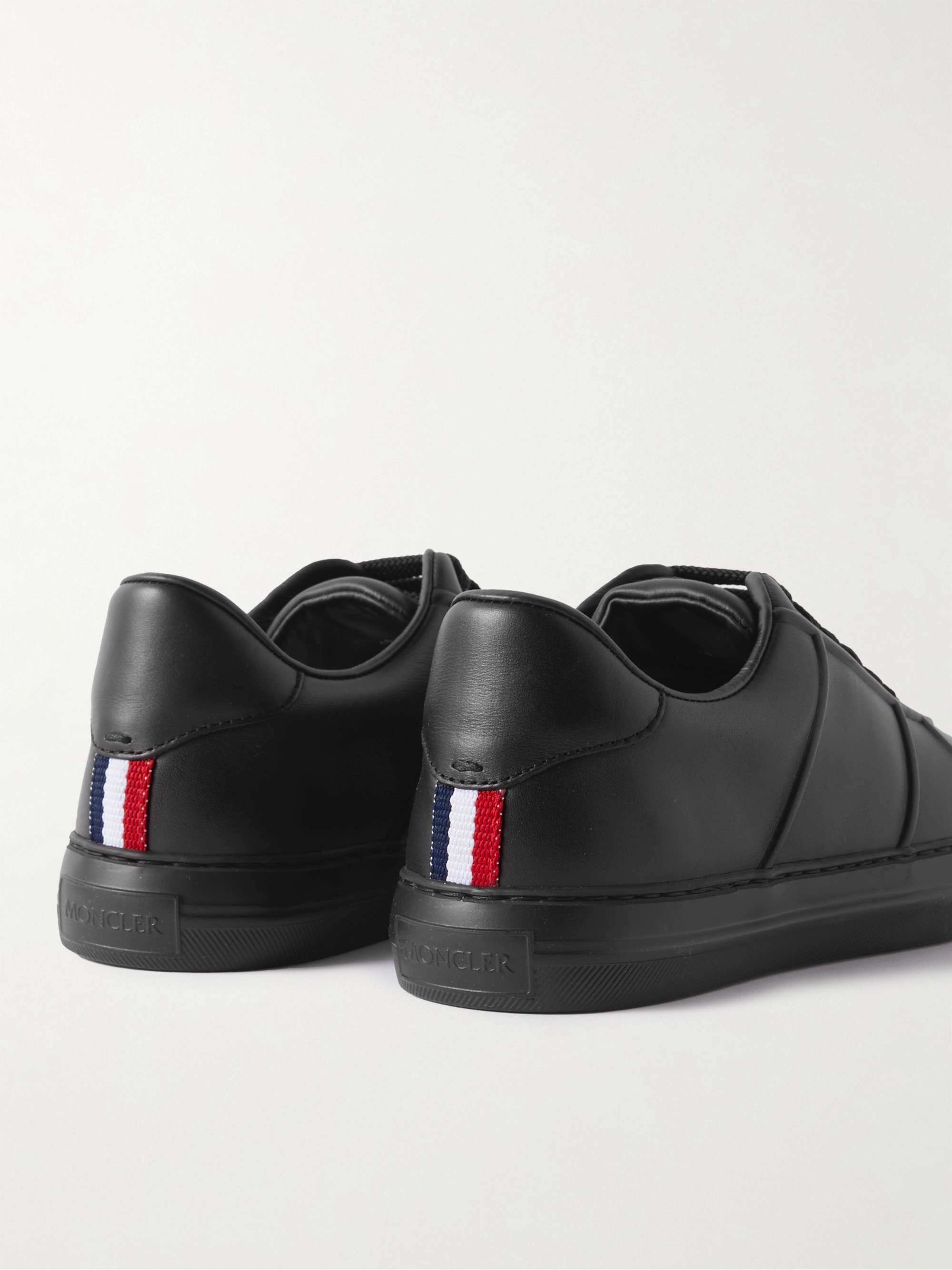 MONCLER Neue Logo-Appliquéd Leather Sneakers for | MR PORTER