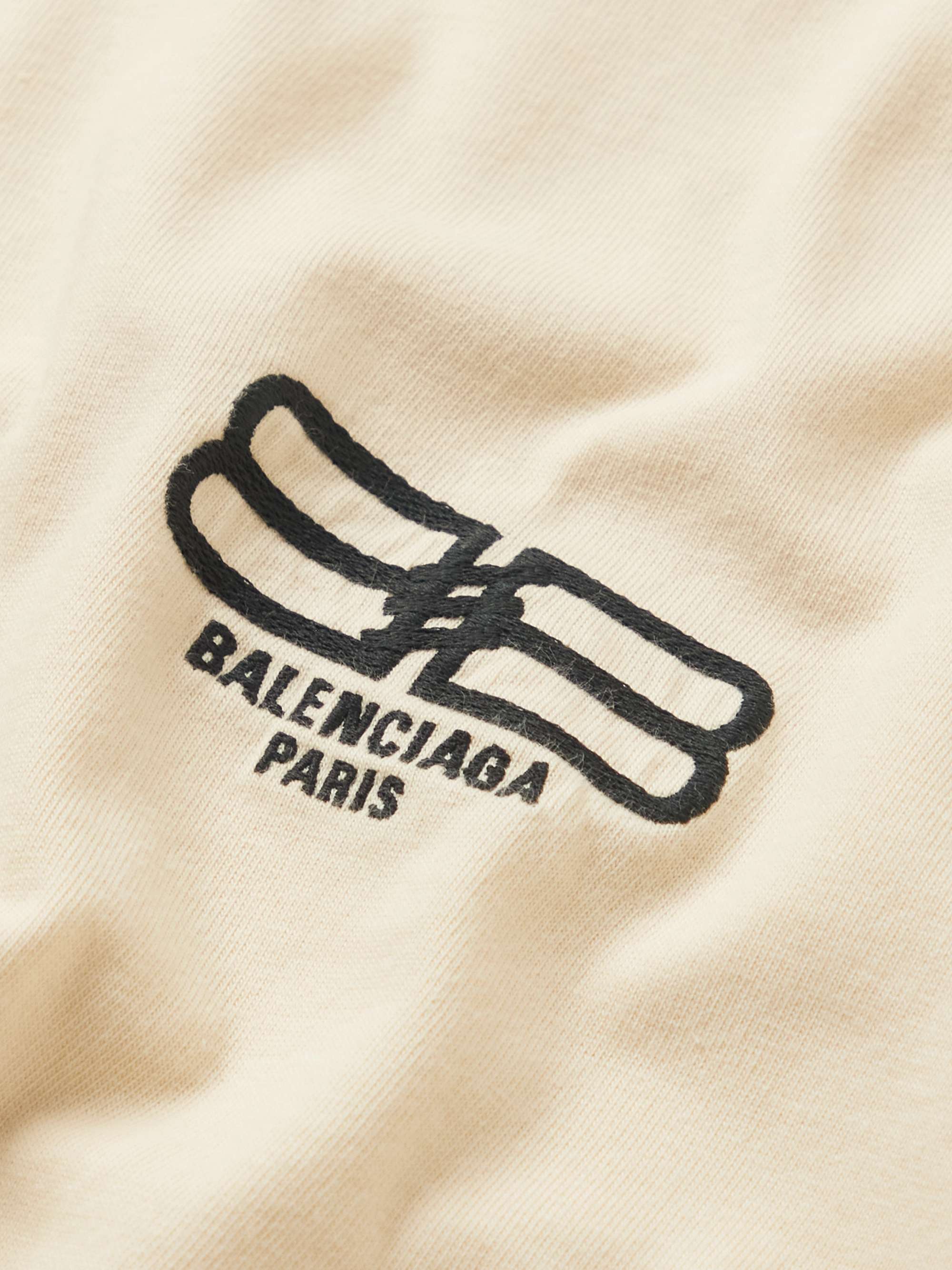 BALENCIAGA BB Paris Logo-Embroidered Organic Cotton-Jersey T-Shirt for Men  | MR PORTER