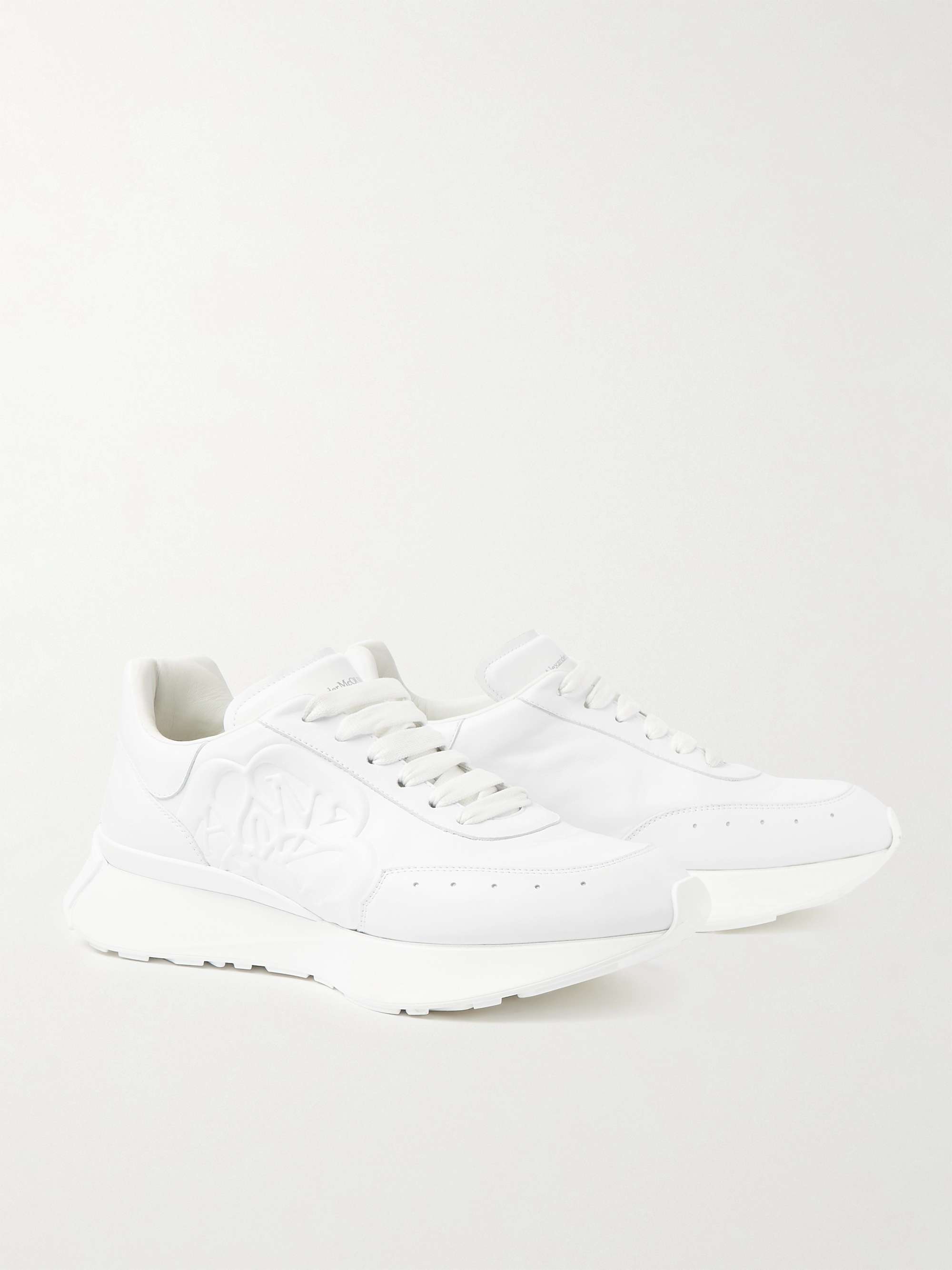 ALEXANDER MCQUEEN Exaggerated-Sole Logo-Embossed Leather Sneakers | MR  PORTER