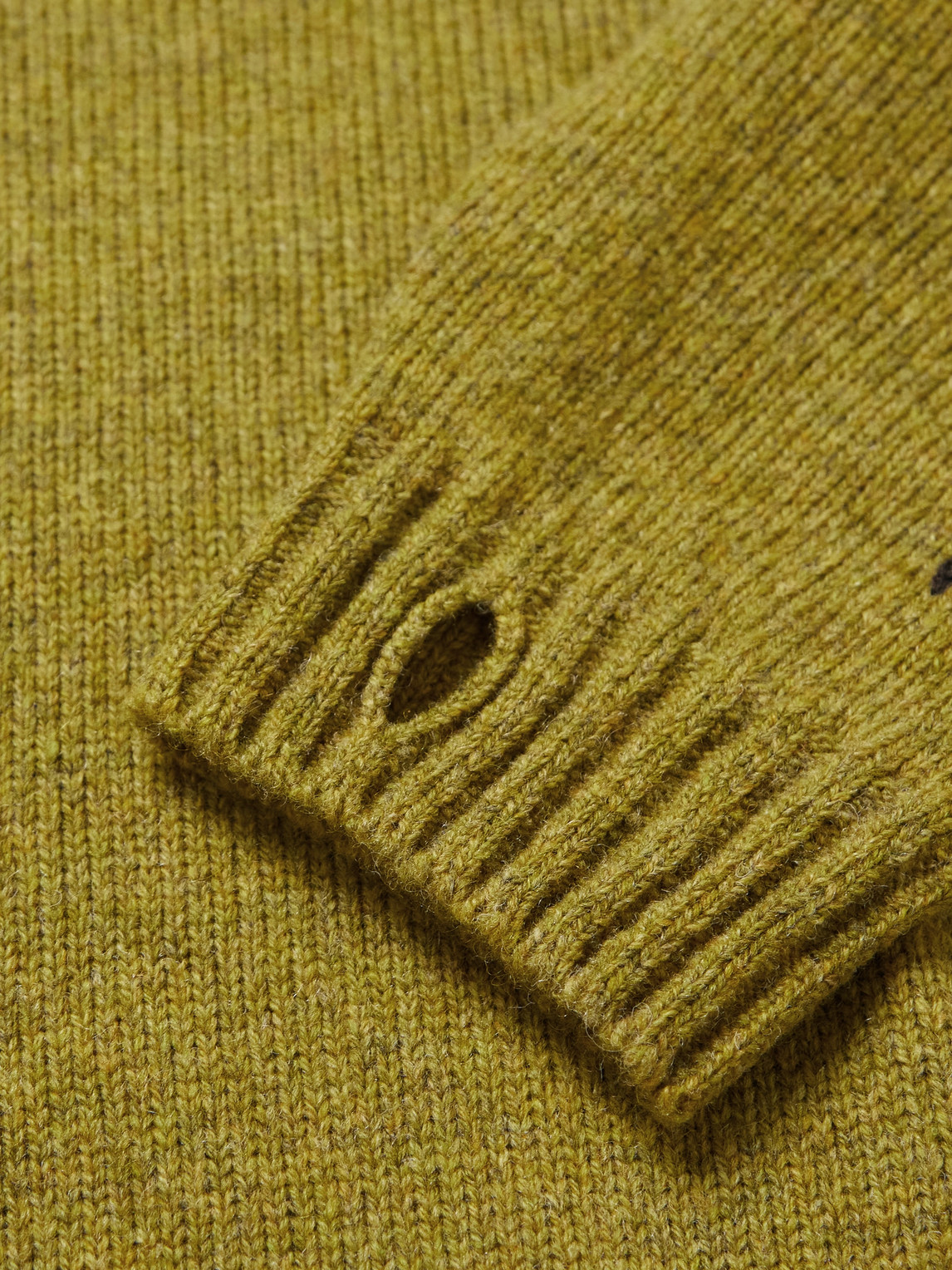 Shop Kapital Intarsia Wool Sweater In Green