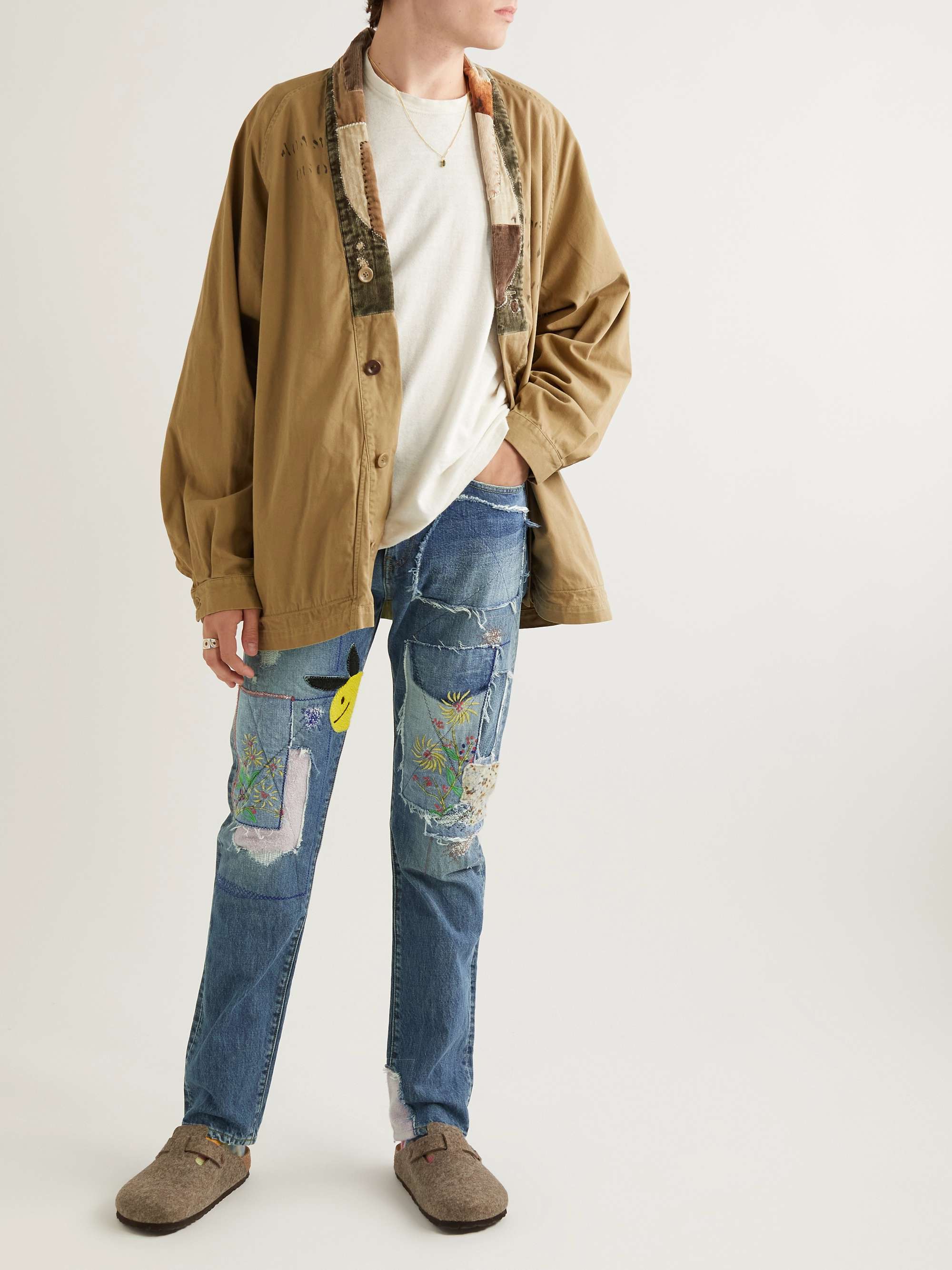 KAPITAL OKABILLY Straight-Leg Patchwork Embroidered Jeans | MR PORTER
