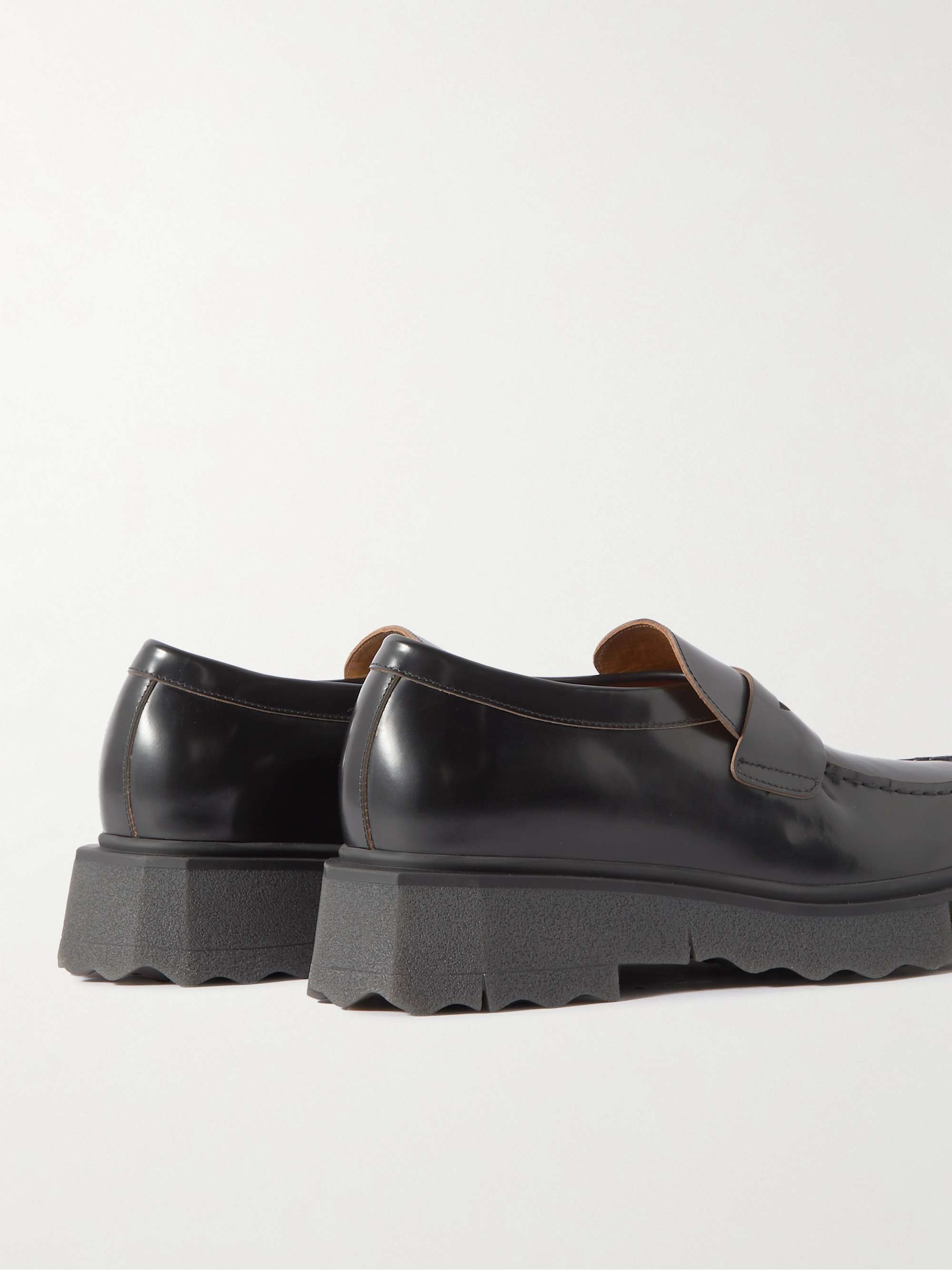 Black Leather Penny Loafers | OFF-WHITE | MR PORTER